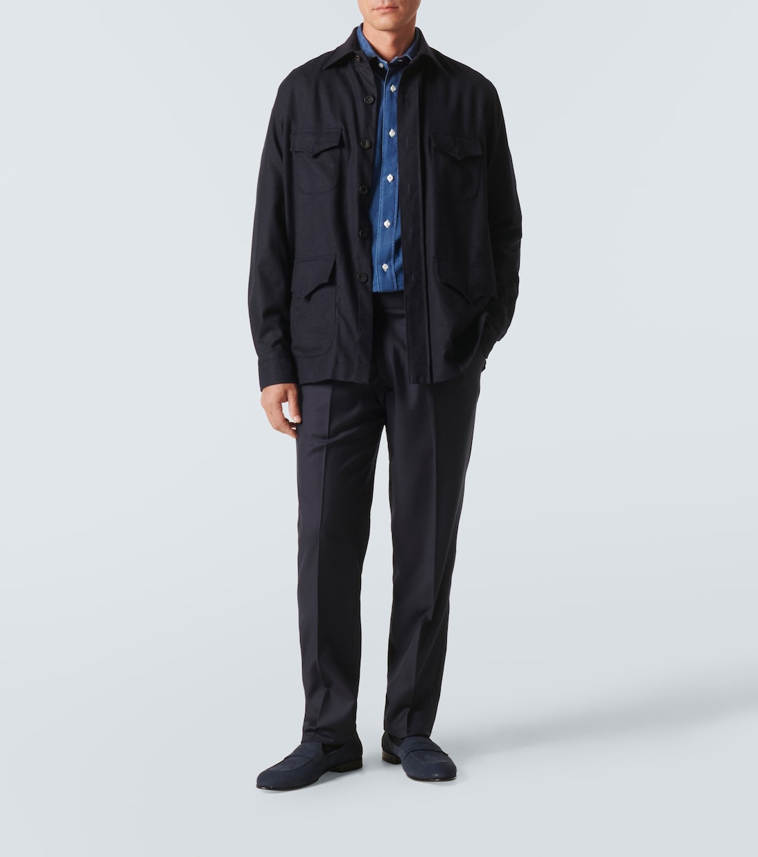 Hemdjacke aus Wolle | Rubinacci