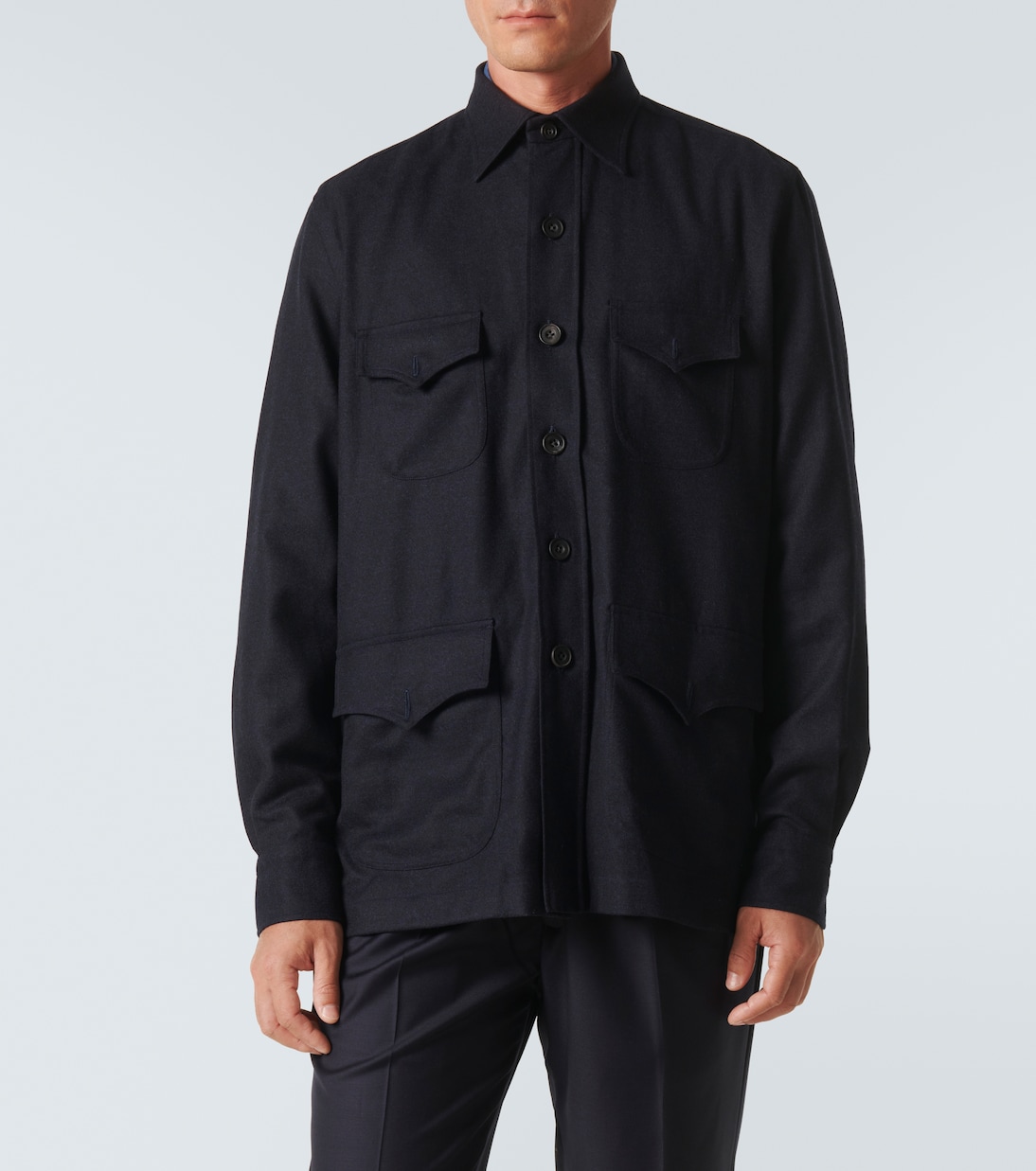 Hemdjacke aus Wolle | Rubinacci