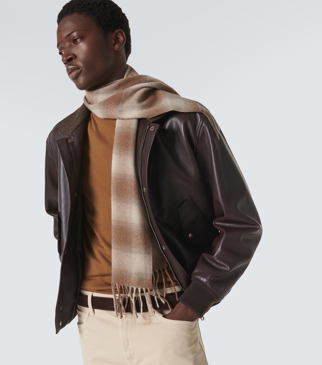Sciarpa in lana e cashmere a quadri | Loro Piana