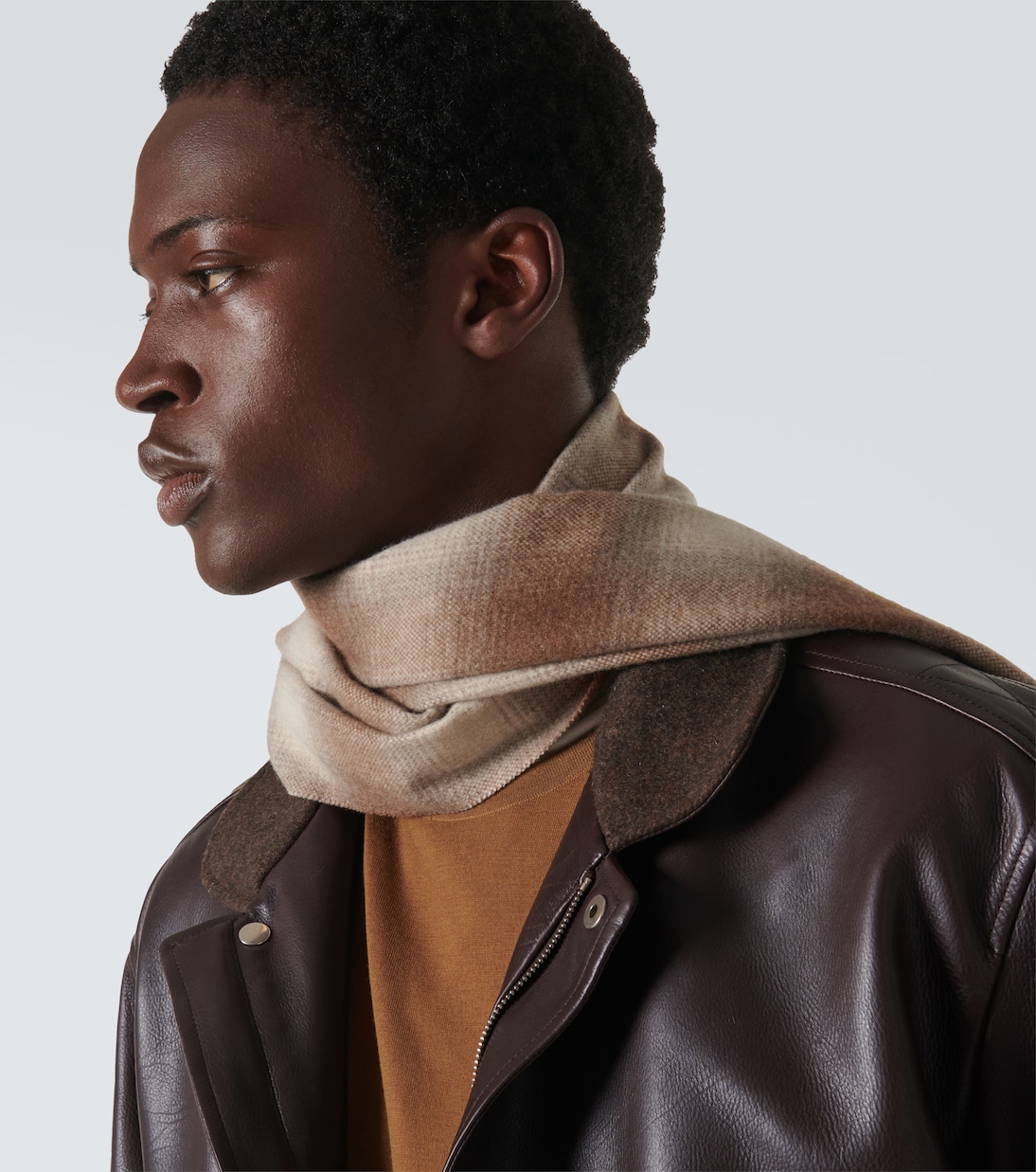 Sciarpa in lana e cashmere a quadri | Loro Piana