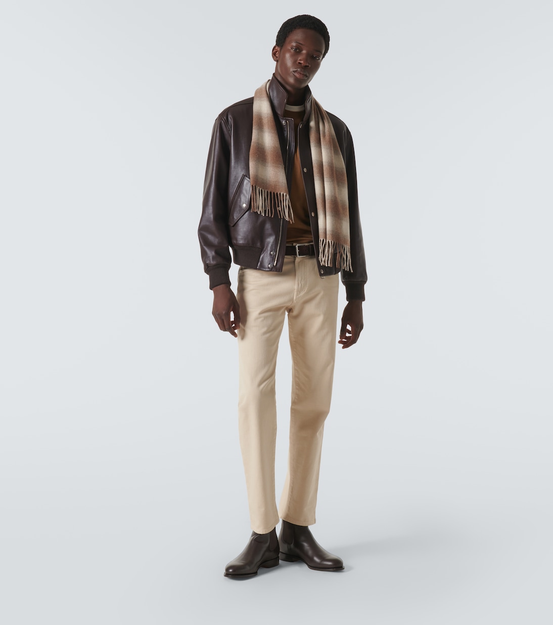 Sciarpa in lana e cashmere a quadri | Loro Piana