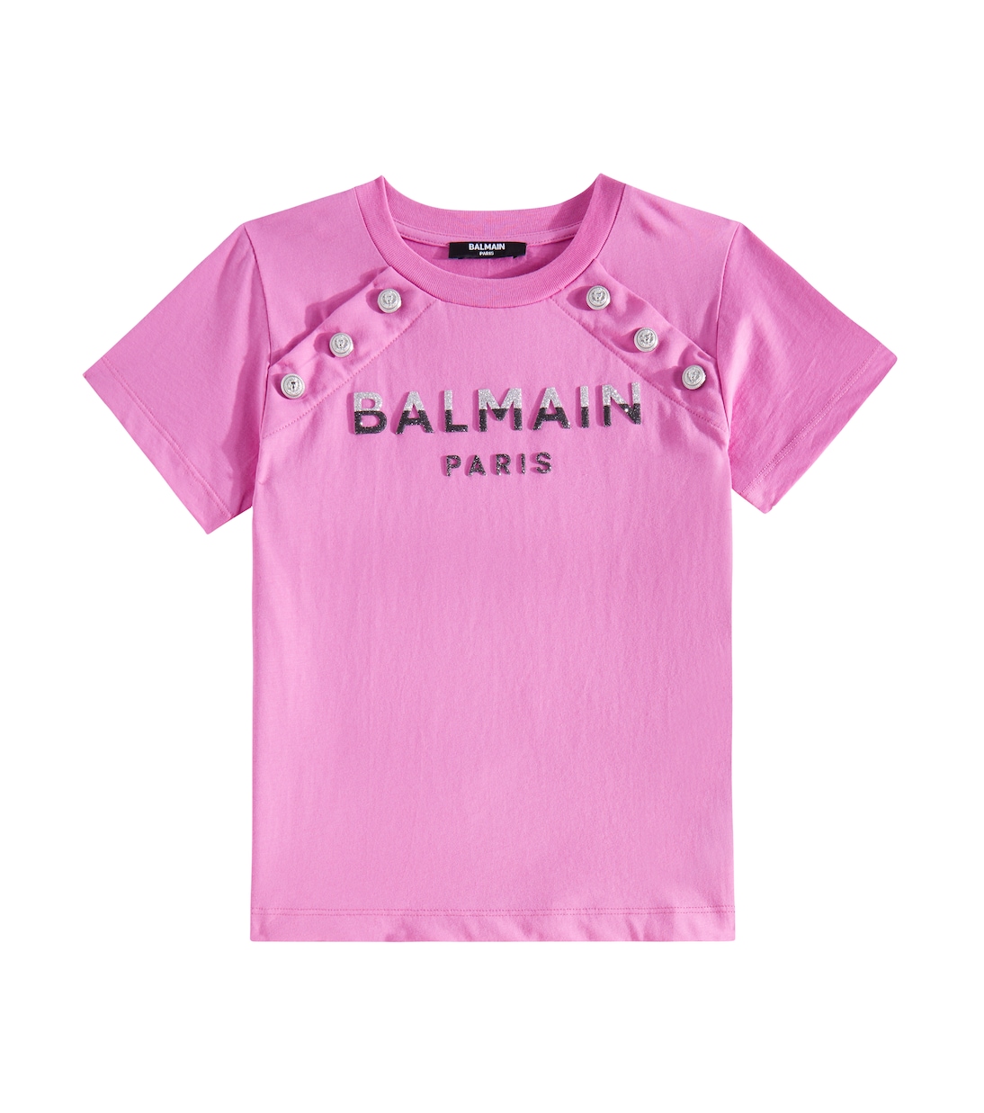 T-shirt in jersey di cotone con logo | Balmain Kids