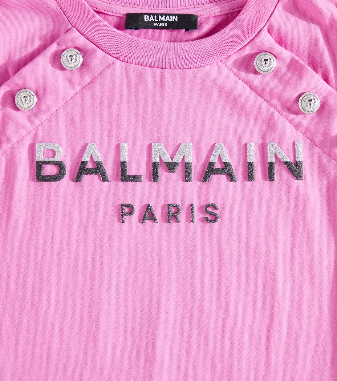 T-shirt in jersey di cotone con logo | Balmain Kids