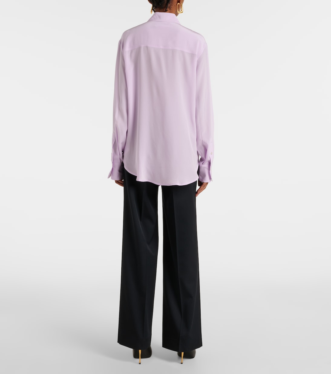 Blusa asimmetrica in seta con balze | Victoria Beckham