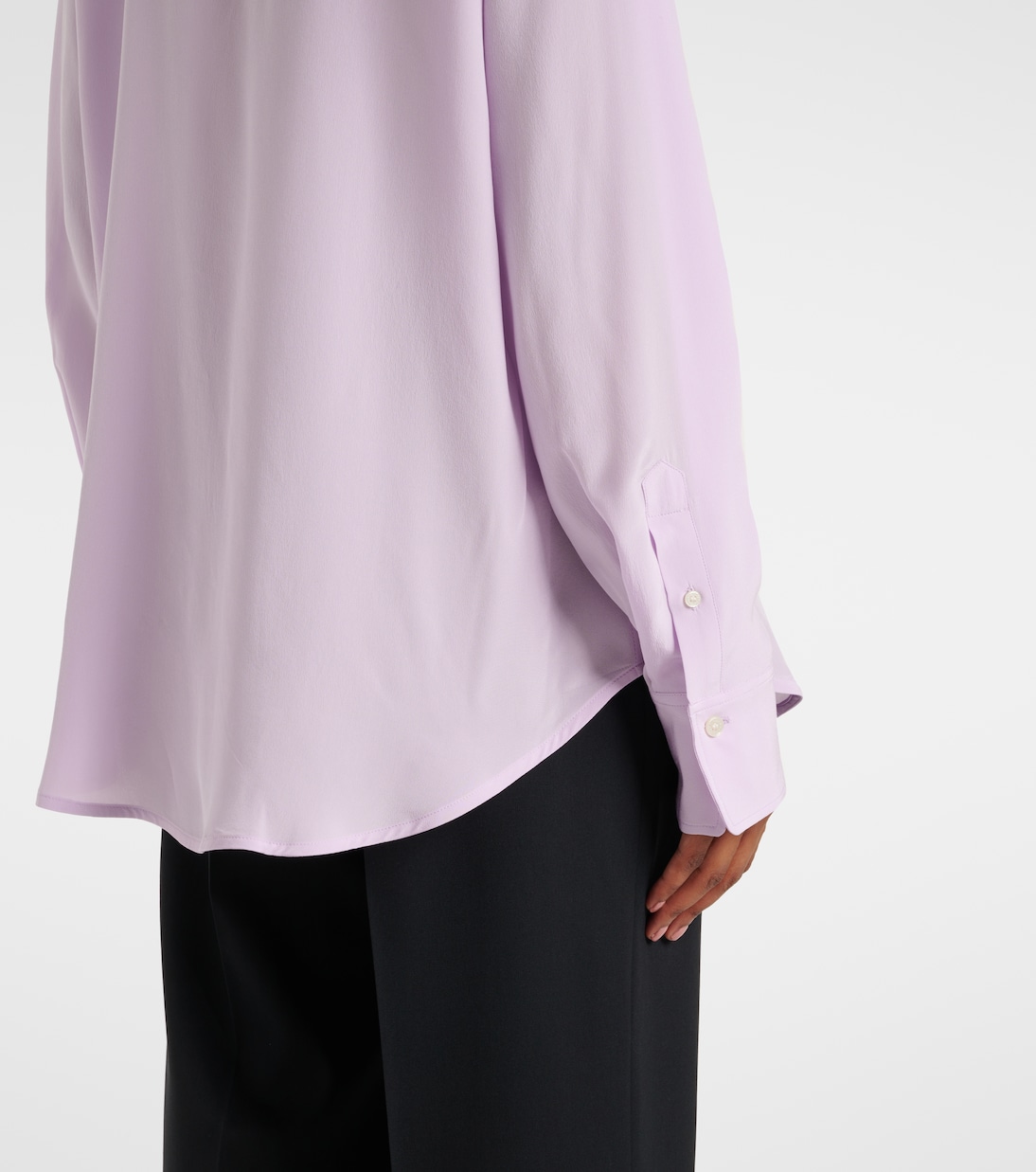 Blusa asimmetrica in seta con balze | Victoria Beckham