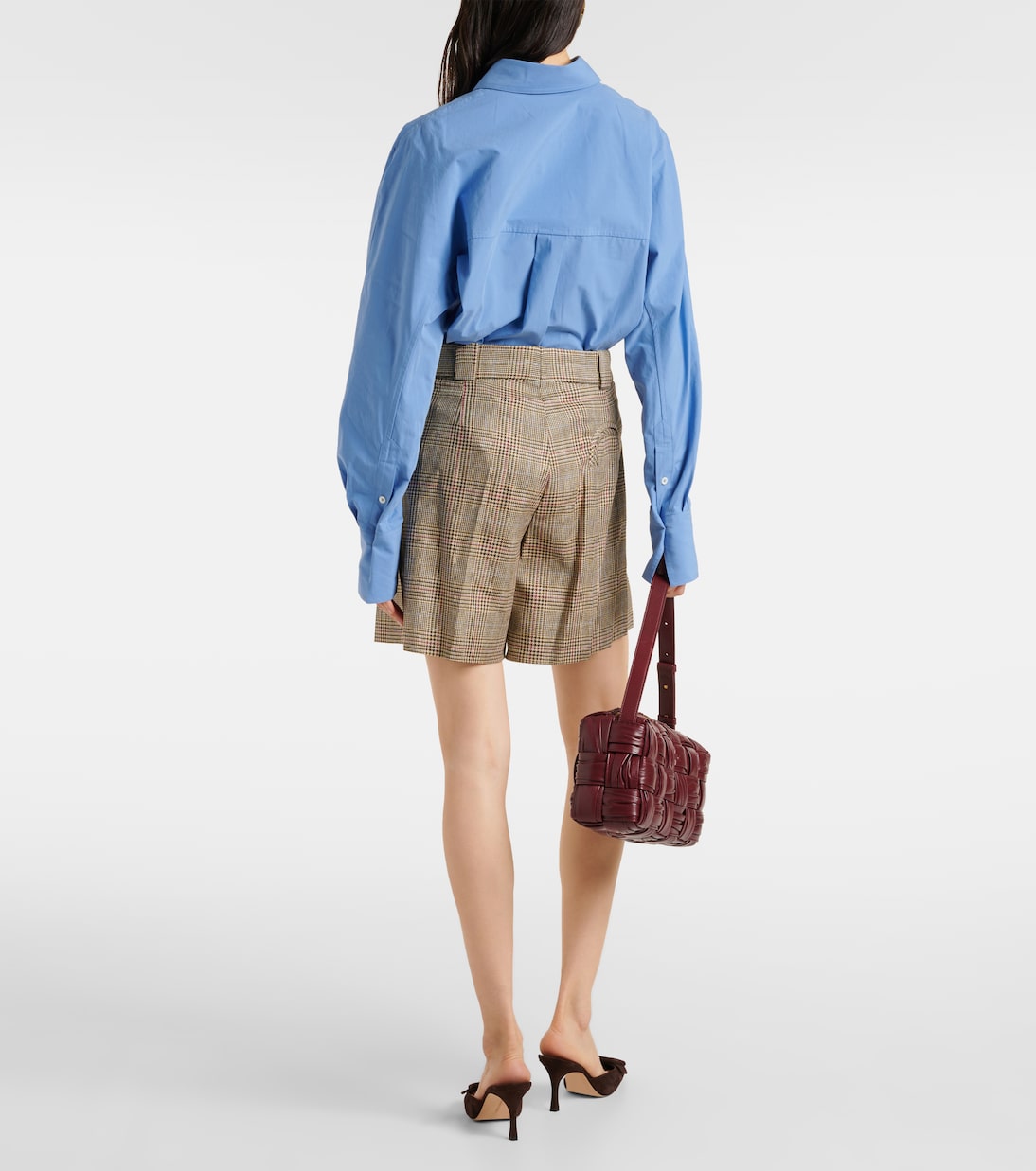 Shorts in seta a quadri | Blazé Milano