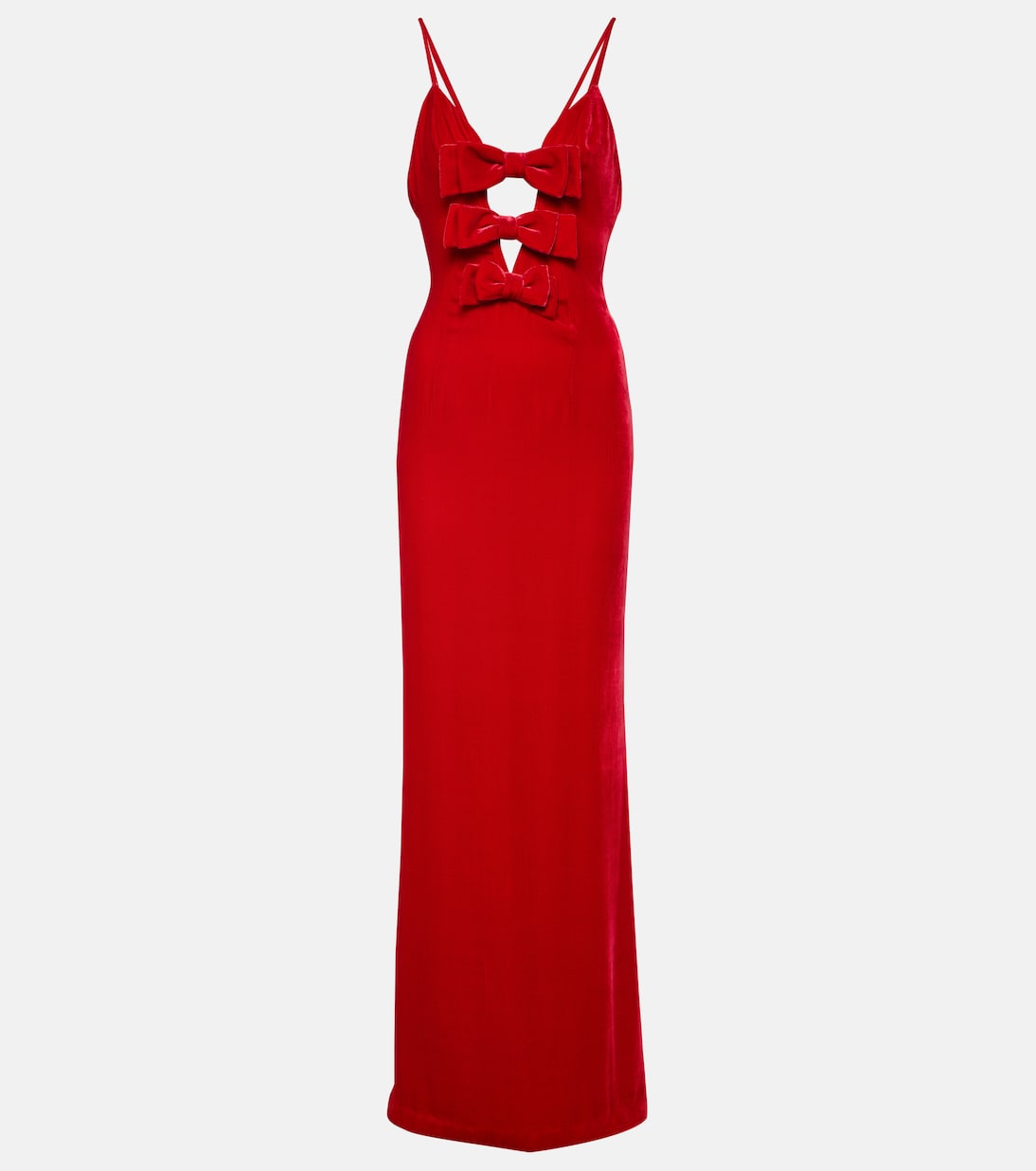 Vestido de fiesta de terciopelo con lazo | Alessandra Rich