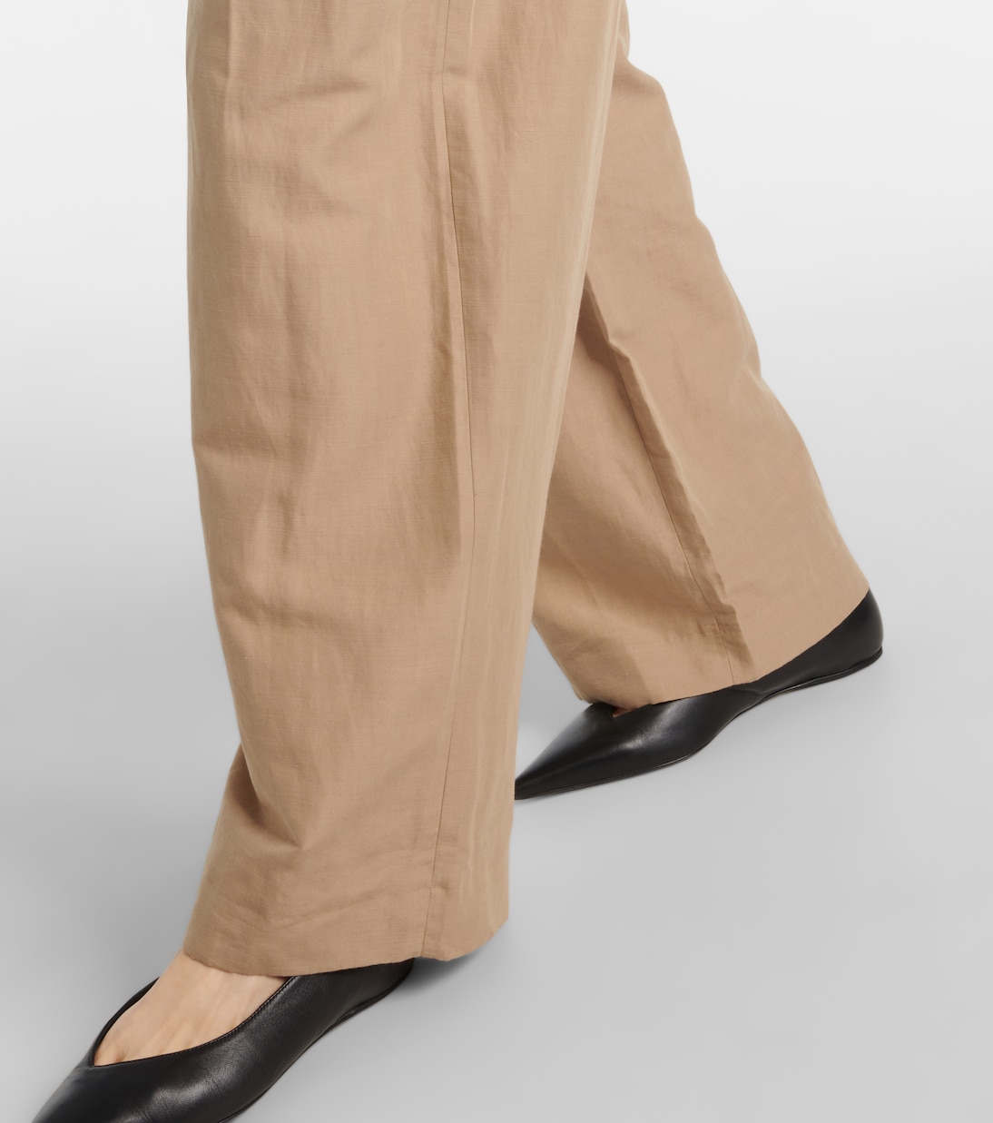 Pantalon ample à taille haute en coton mélangé | Vince