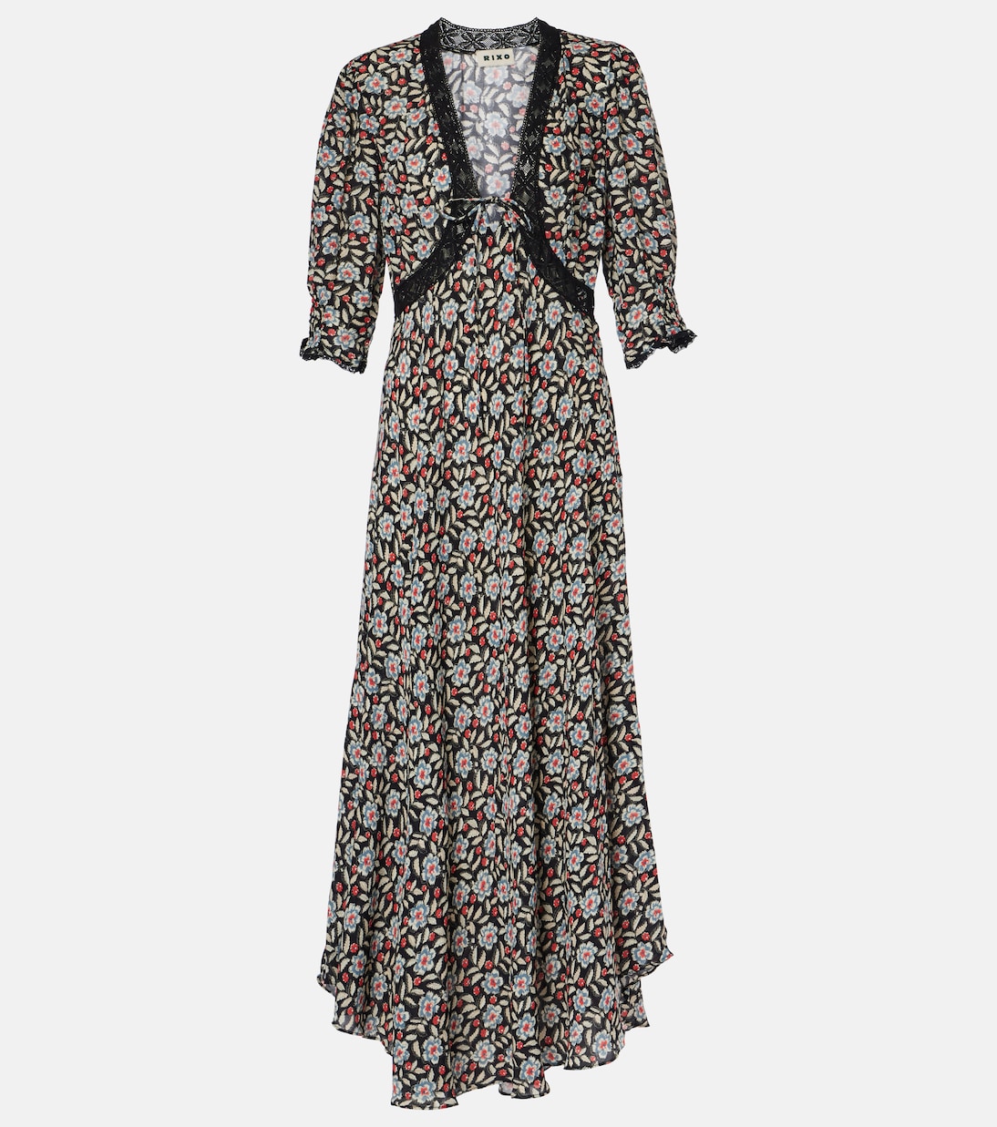 Bedrucktes Midikleid Jemma aus Crêpe | Rixo