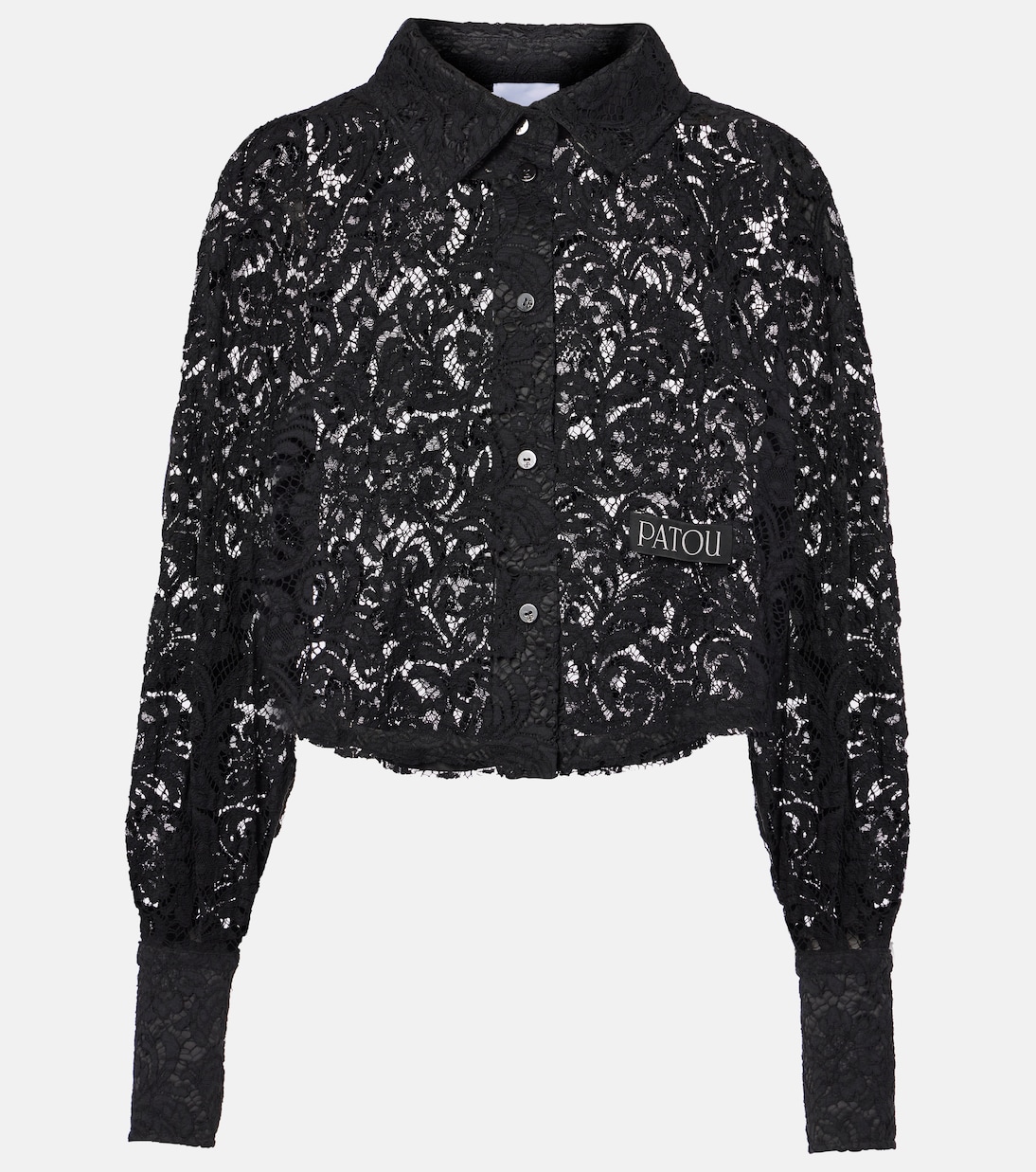 Blouse raccourcie en dentelle | Patou