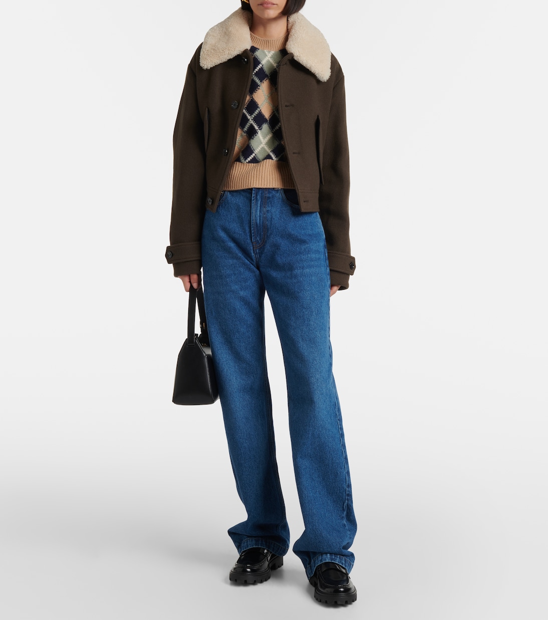 Argyle wool and cashmere sweater vest | Ami Paris