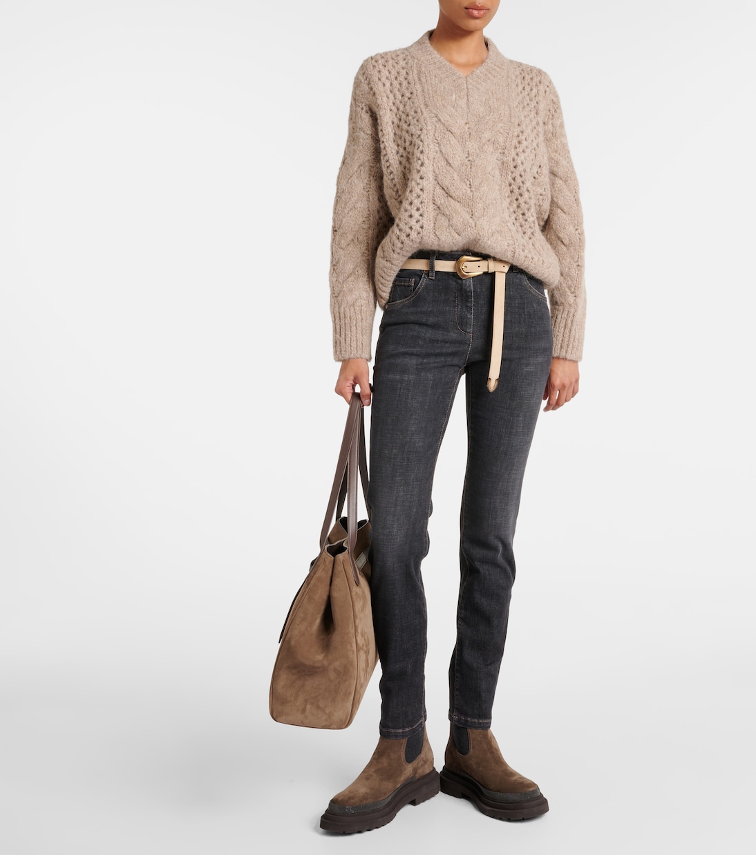 High-Rise Skinny Jeans | Brunello Cucinelli