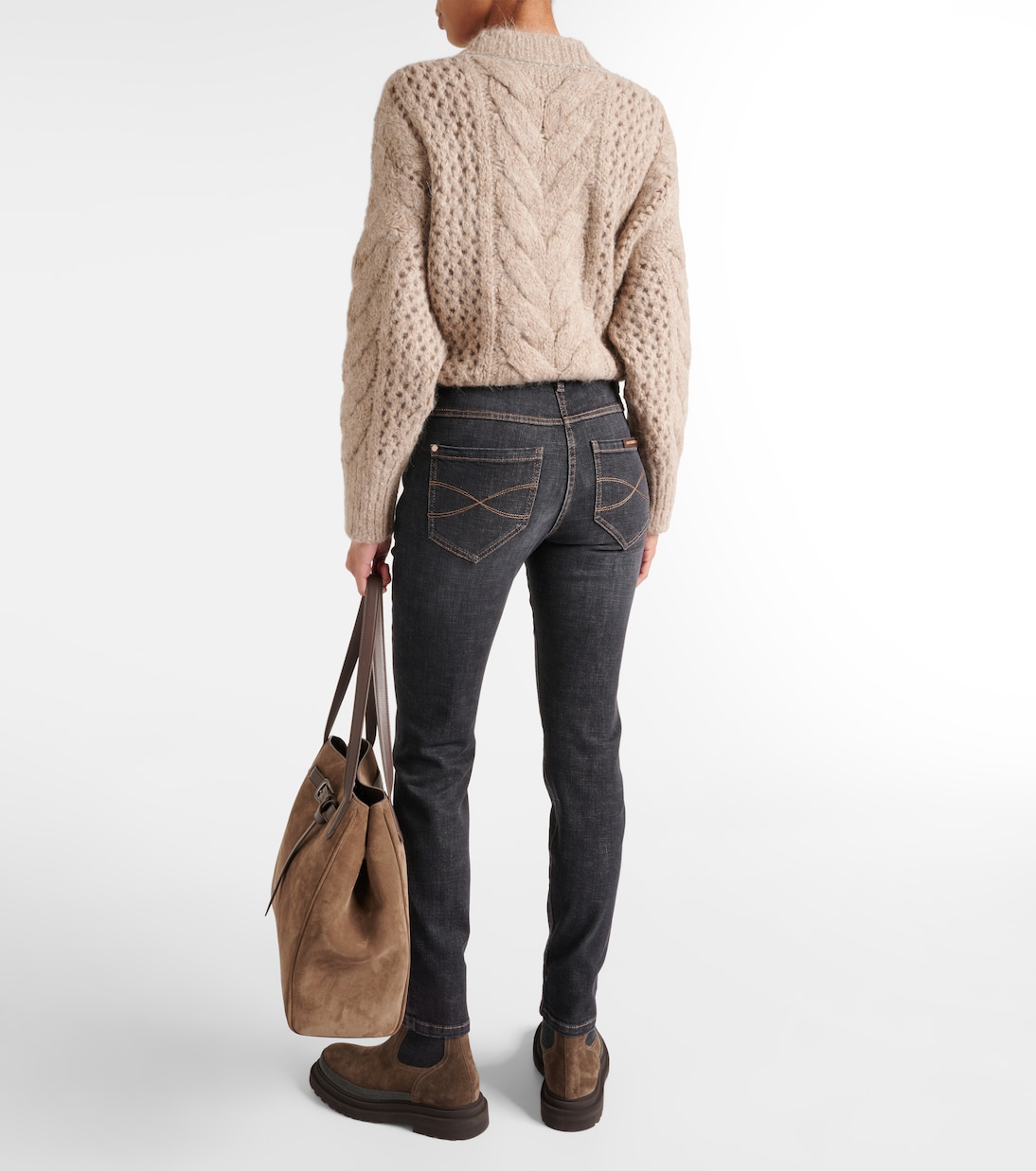High-Rise Skinny Jeans | Brunello Cucinelli