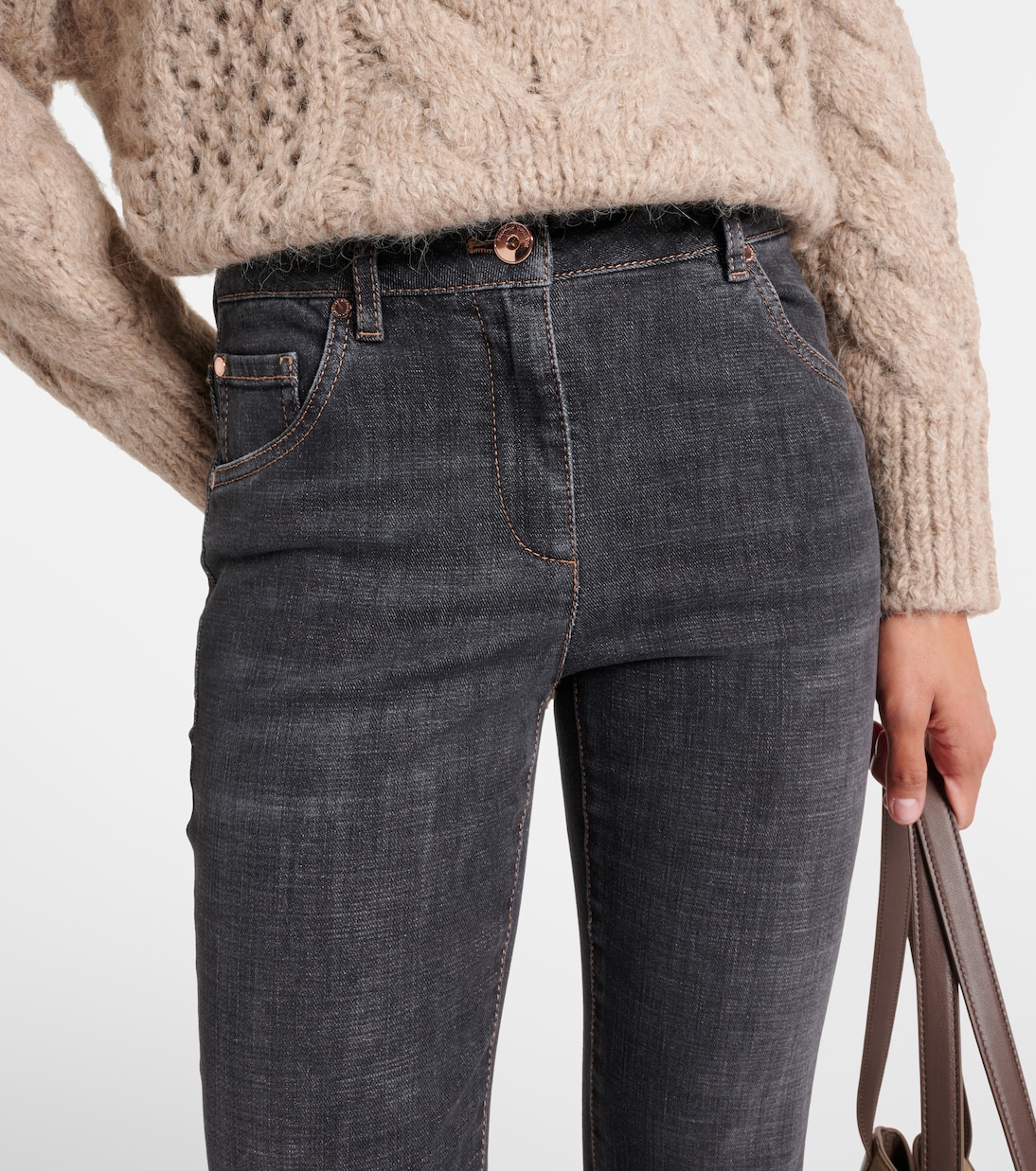High-Rise Skinny Jeans | Brunello Cucinelli