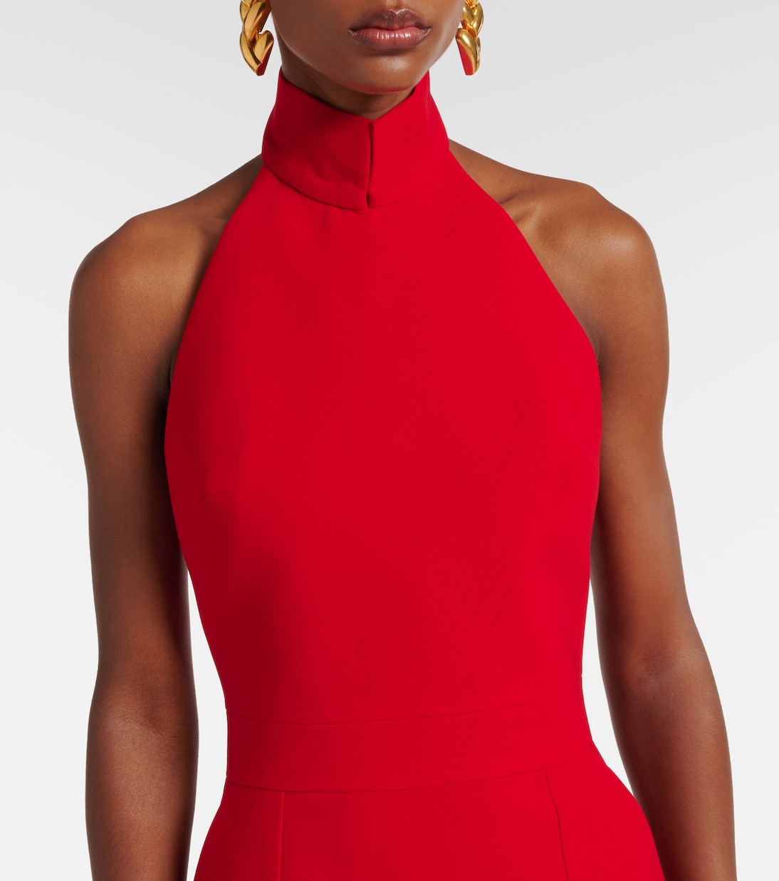 Halterneck crêpe midi dress | The New Arrivals Ilkyaz Ozel