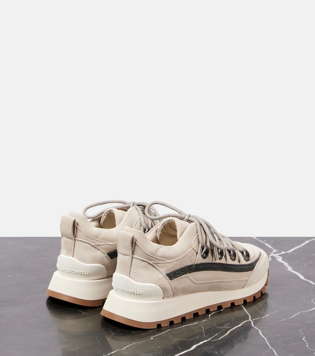 Sneakers in suede | Brunello Cucinelli