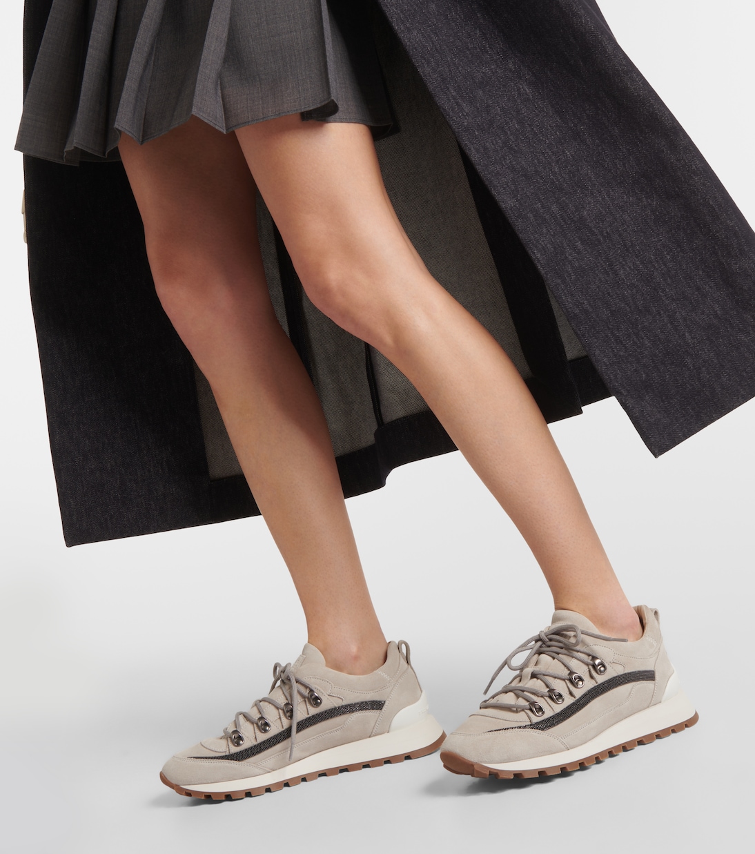 Sneakers in suede | Brunello Cucinelli