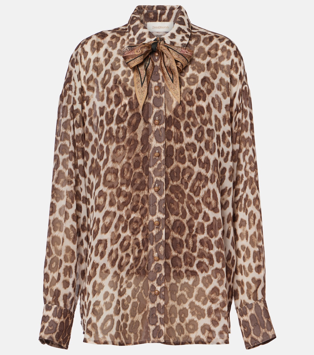 Chemise Illustration à motif léopard | Zimmermann