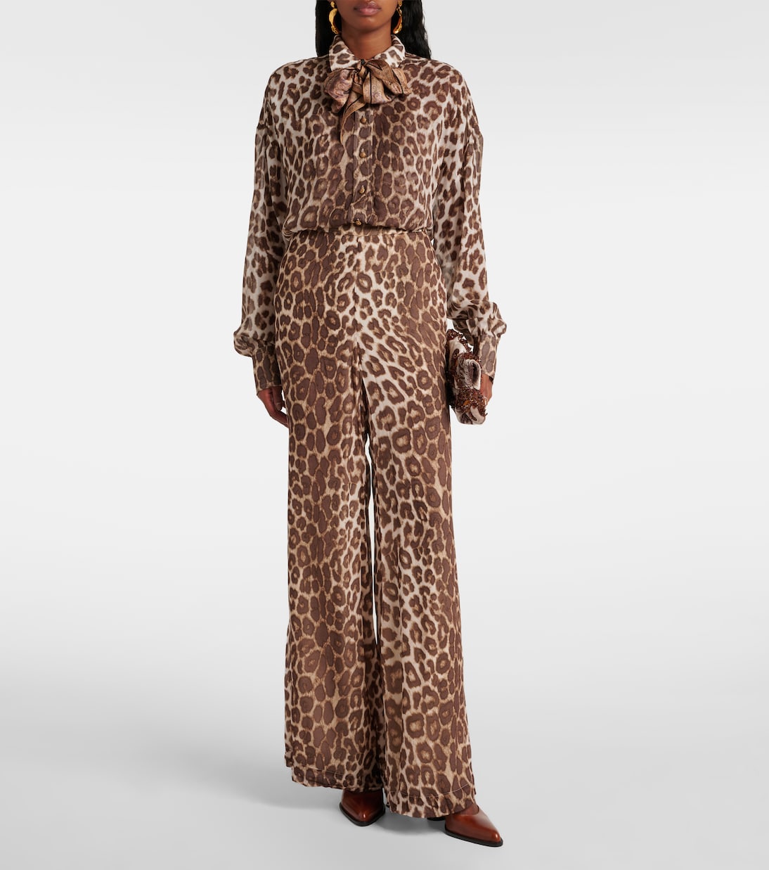 Chemise Illustration à motif léopard | Zimmermann