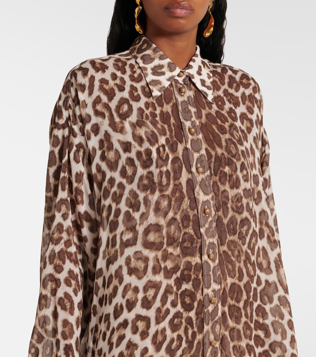 Chemise Illustration à motif léopard | Zimmermann