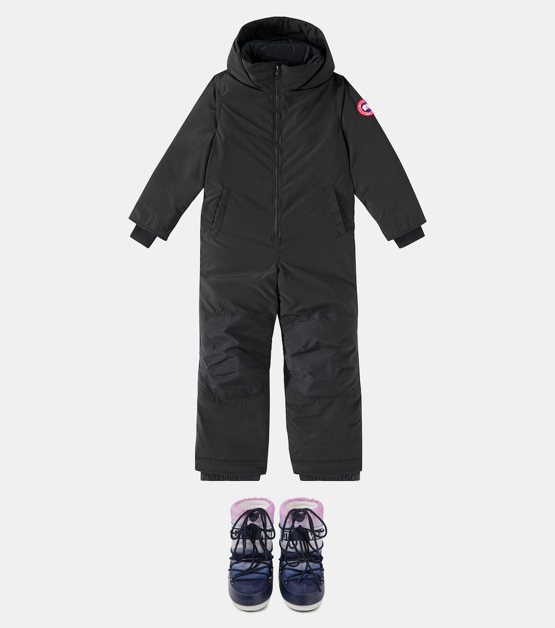 Icon faux leather-trimmed snow boots | Moon Boot Kids