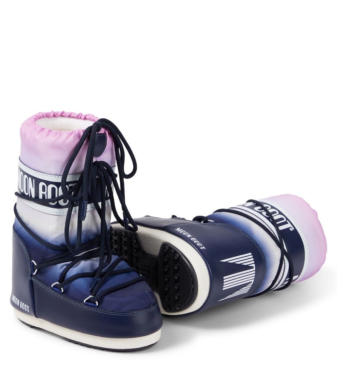 Icon faux leather-trimmed snow boots | Moon Boot Kids