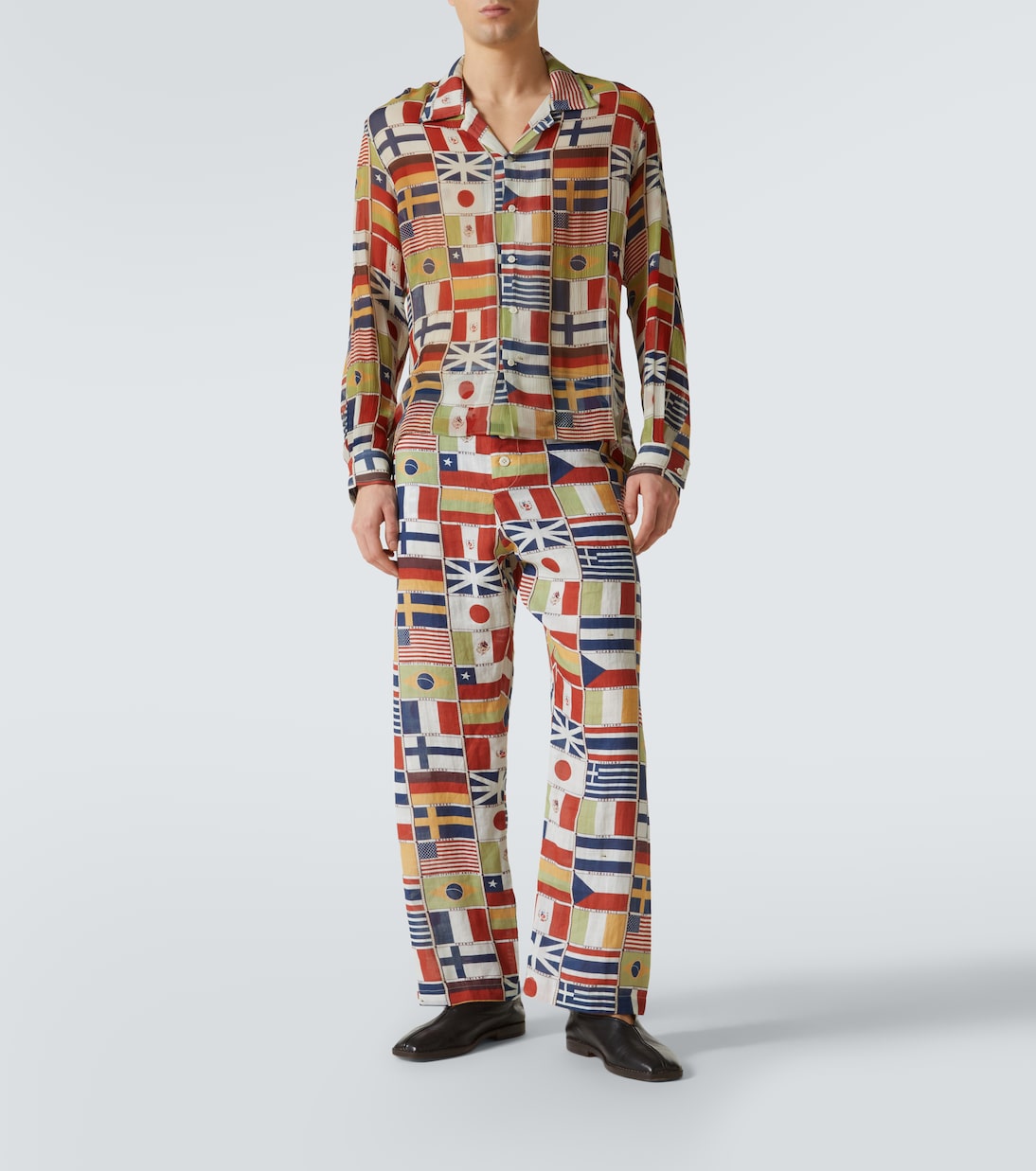 Camicia International in seta con stampa | Bode