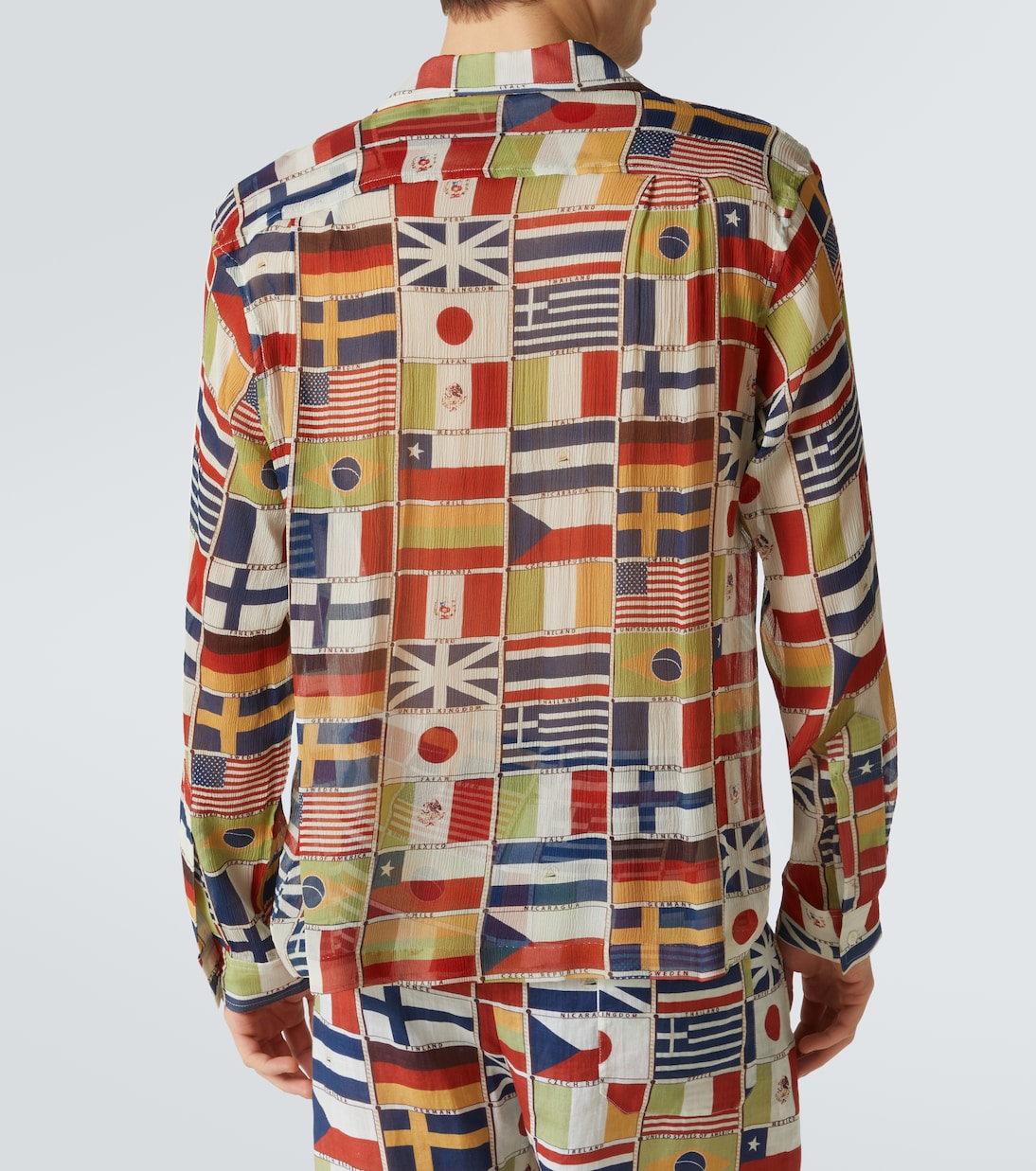 Camicia International in seta con stampa | Bode