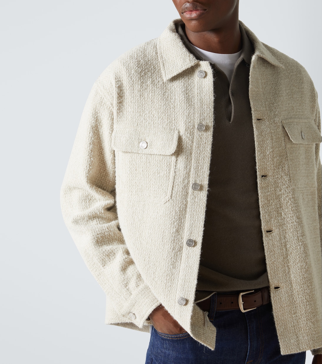 Hemdjacke aus Tweed | Frame