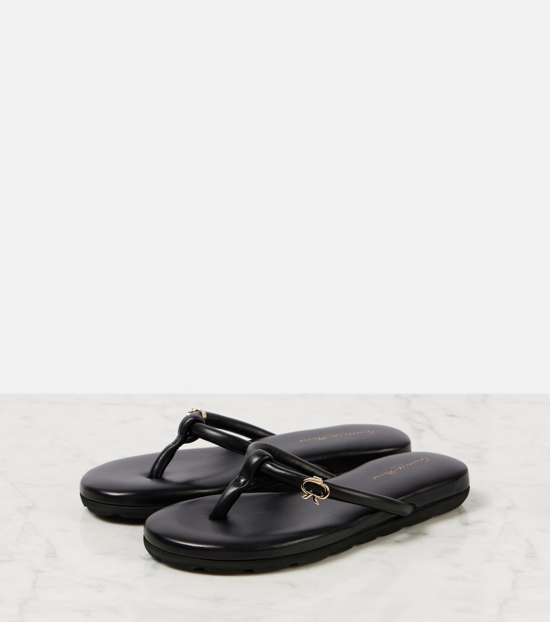 Tongs Juno en cuir | Gianvito Rossi