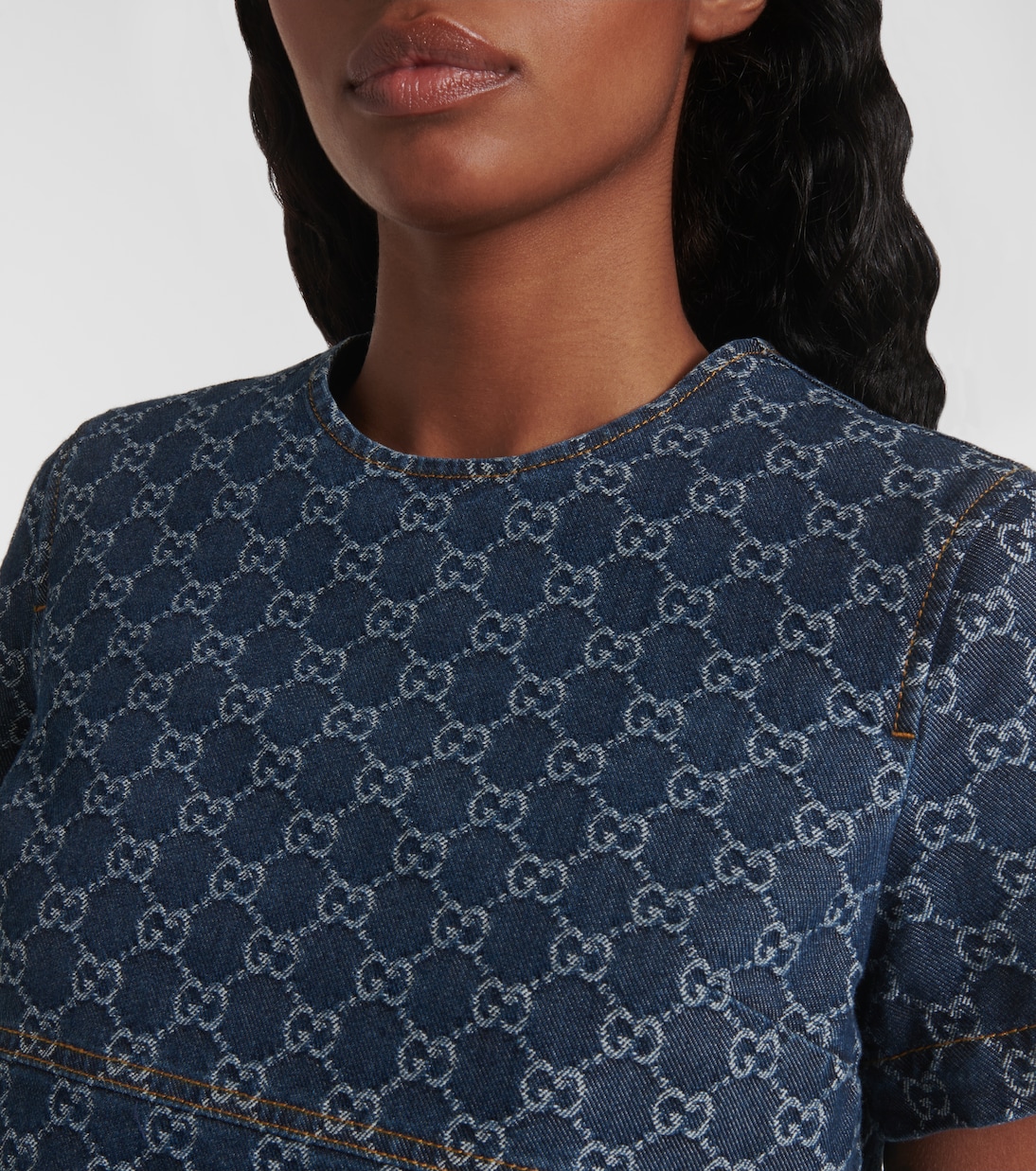 Vestido corto de denim | Gucci