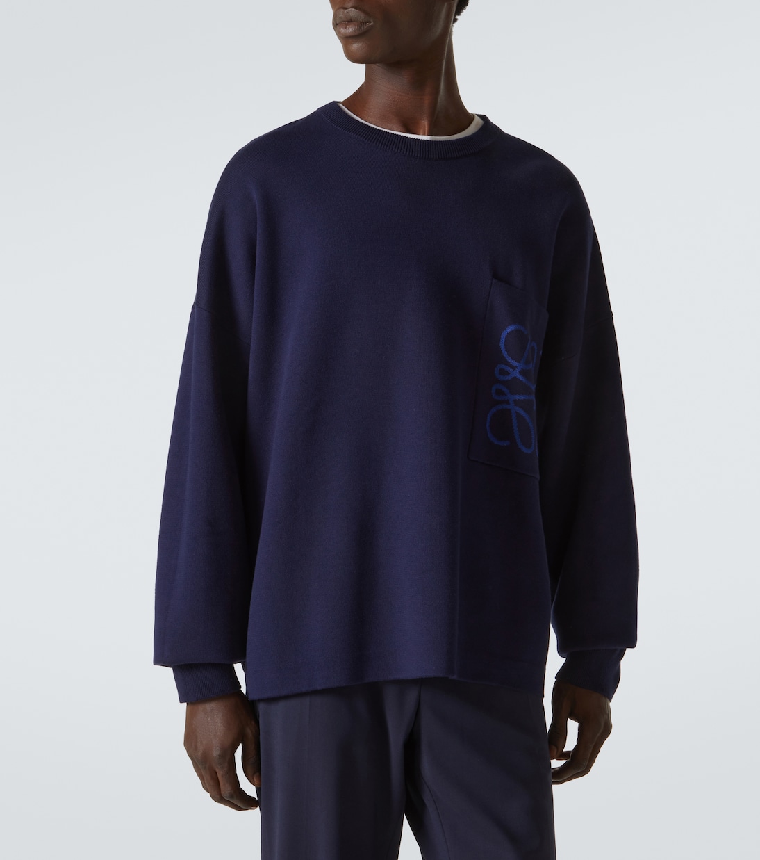 Sudadera de mezcla de algodón con anagrama | Loewe