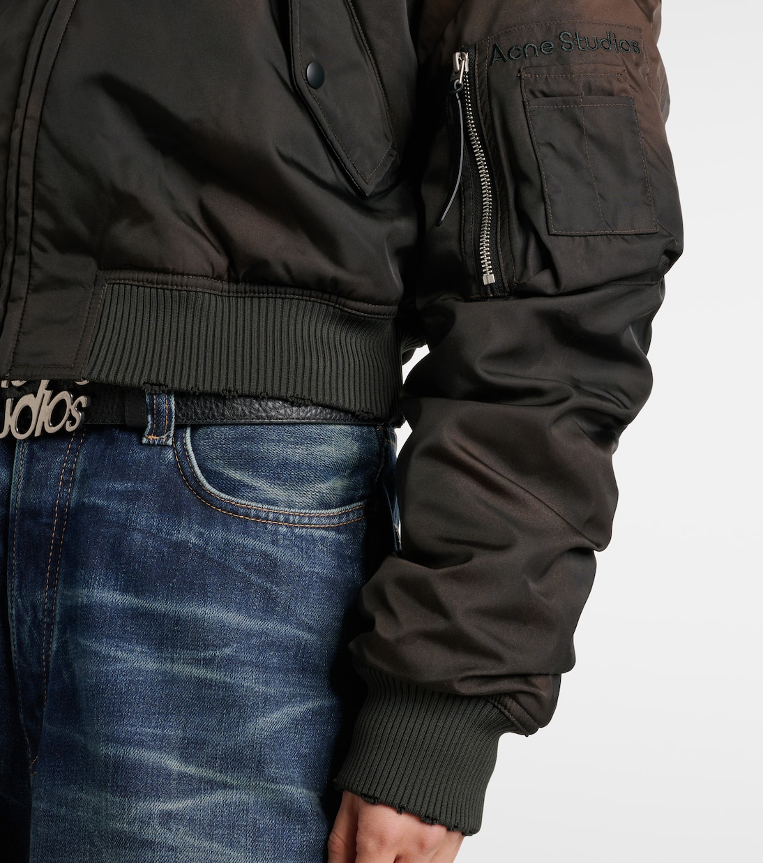 Bomber cropped con pelliccia sintetica | Acne Studios