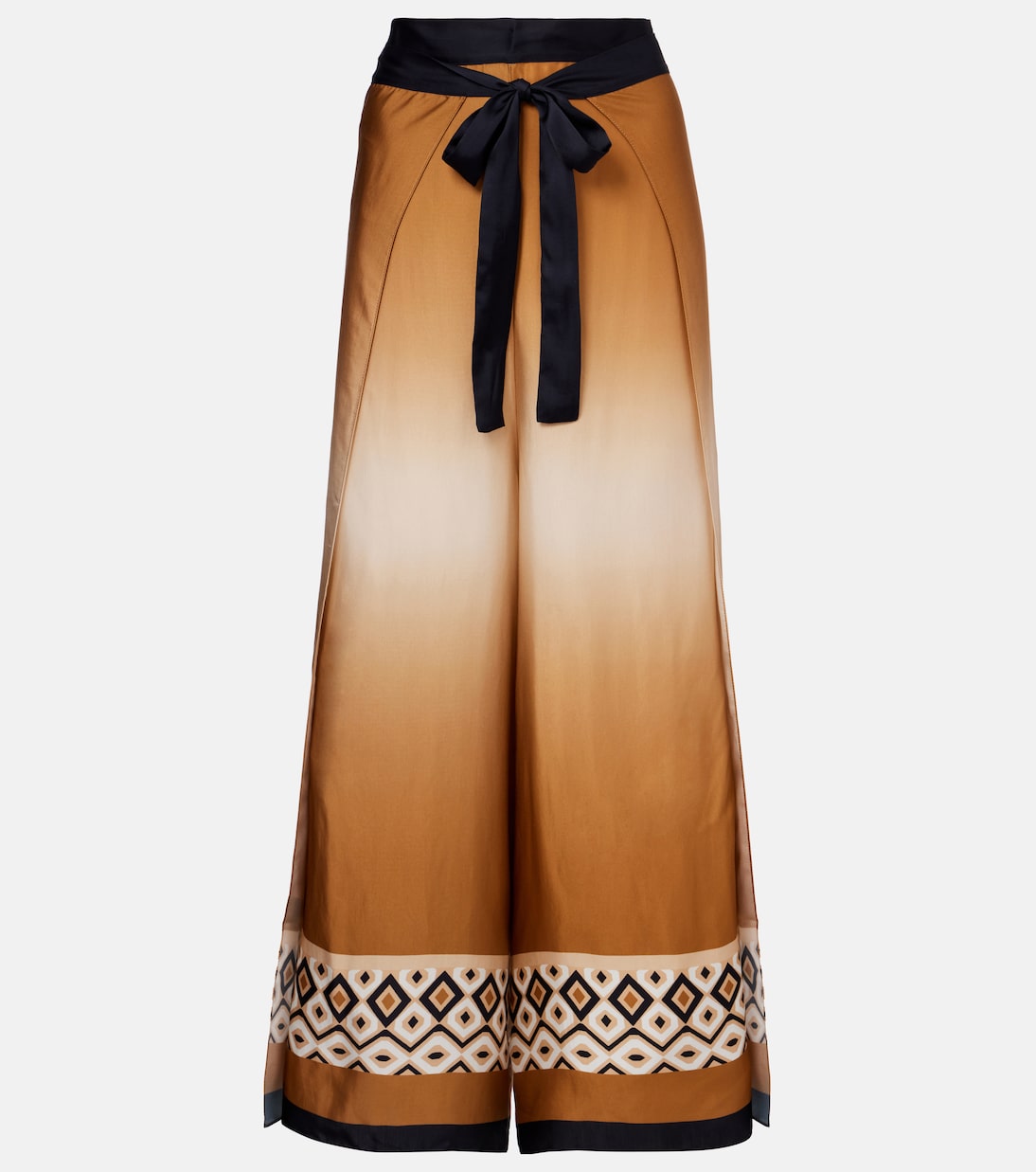 Pantaloni cropped in raso con stampa | Max Mara