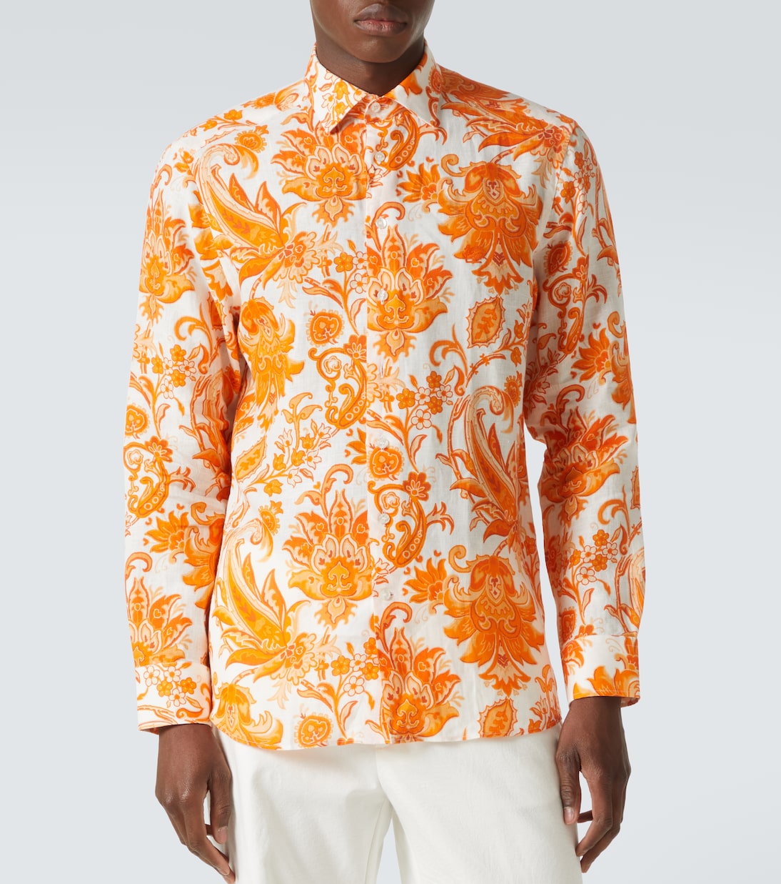 Camicia Roma in lino con stampa  | Etro