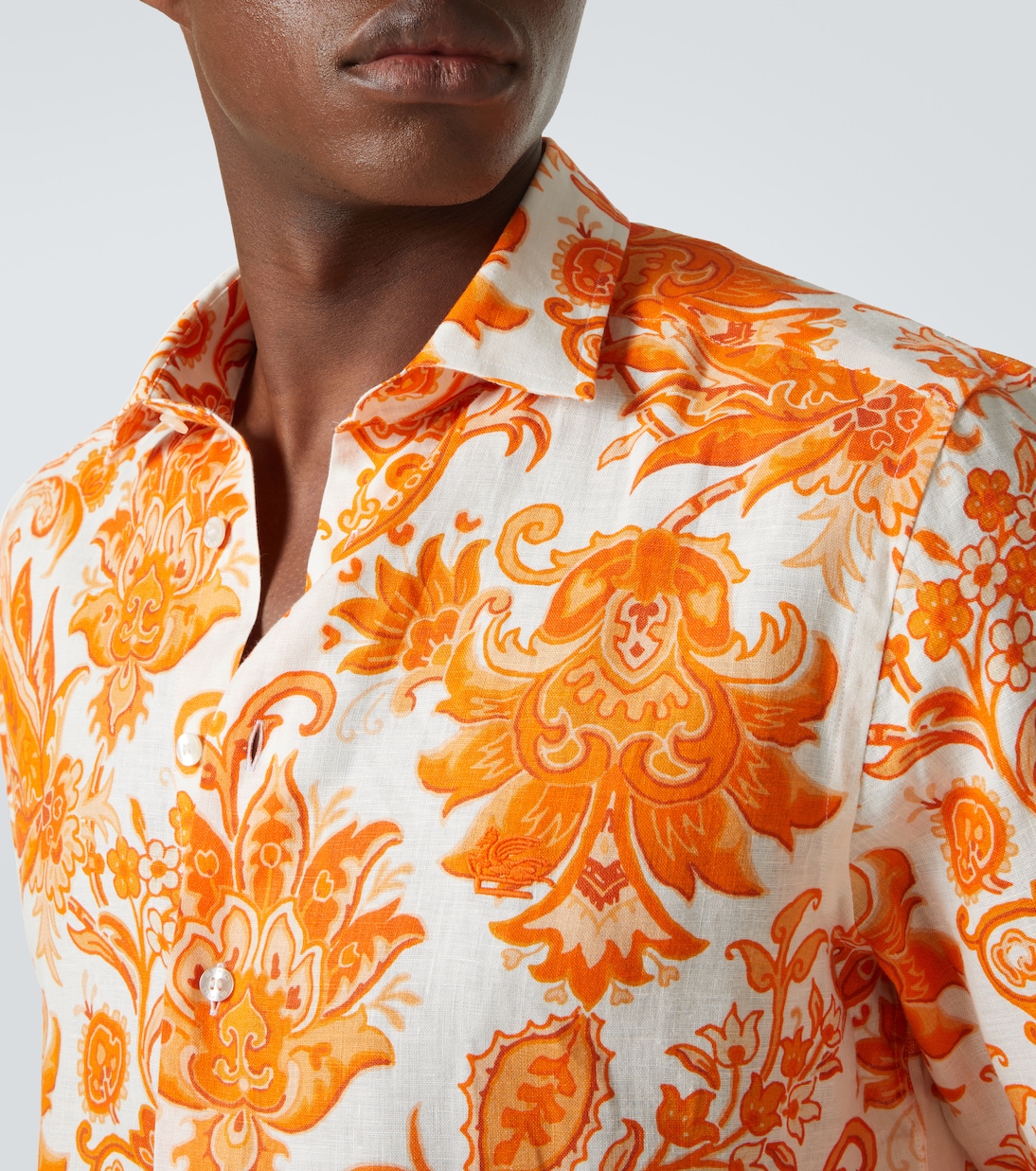 Camicia Roma in lino con stampa  | Etro