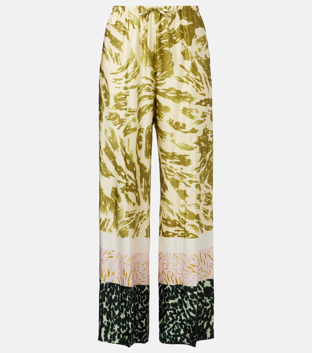 Pantaloni Puvis a gamba larga con stampa | Dries Van Noten