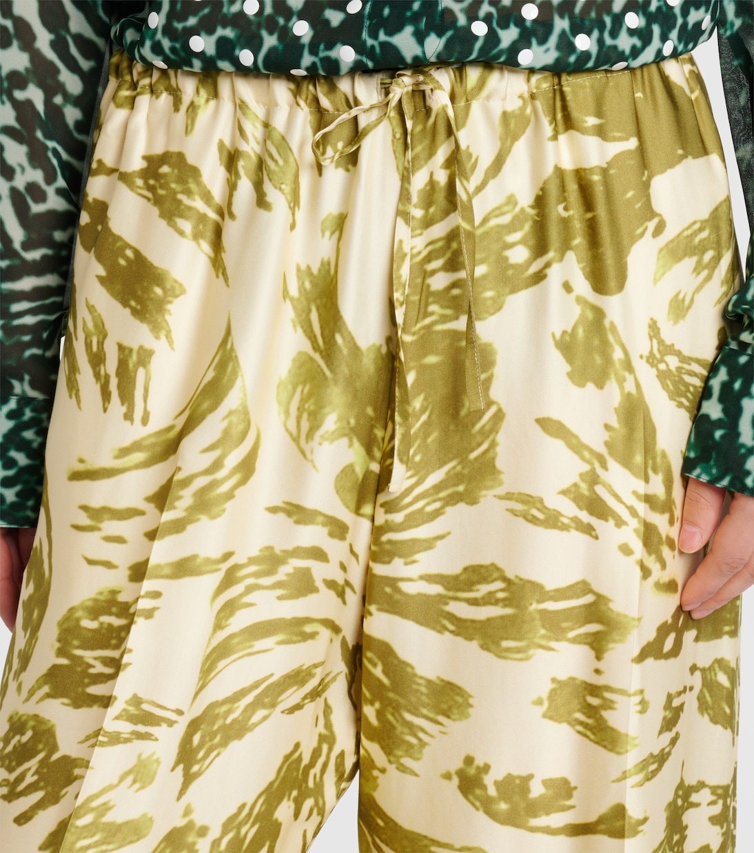 Pantaloni Puvis a gamba larga con stampa | Dries Van Noten