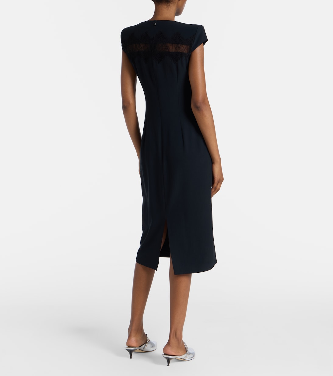 Lace-trimmed midi dress | McQueen