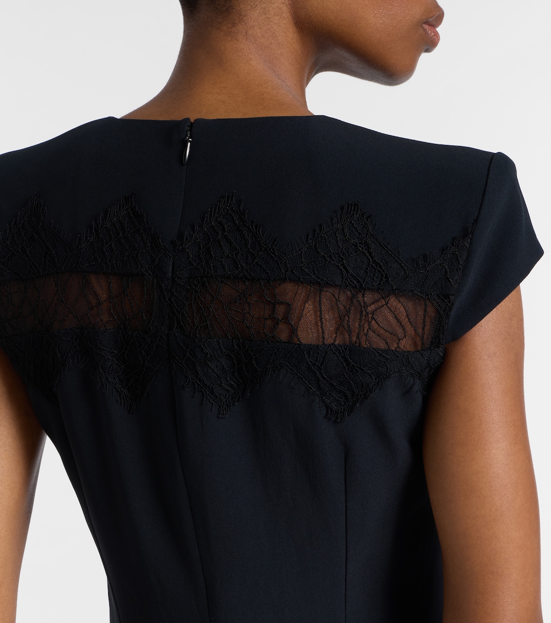 Lace-trimmed midi dress | McQueen