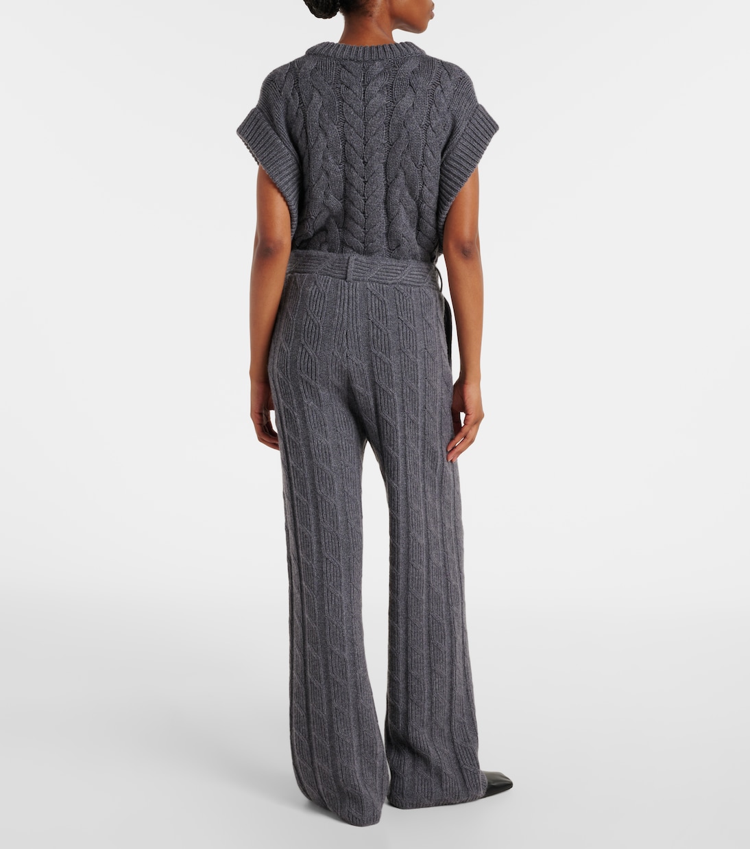 Ebba low-rise cashmere wide-leg pants | Lisa Yang