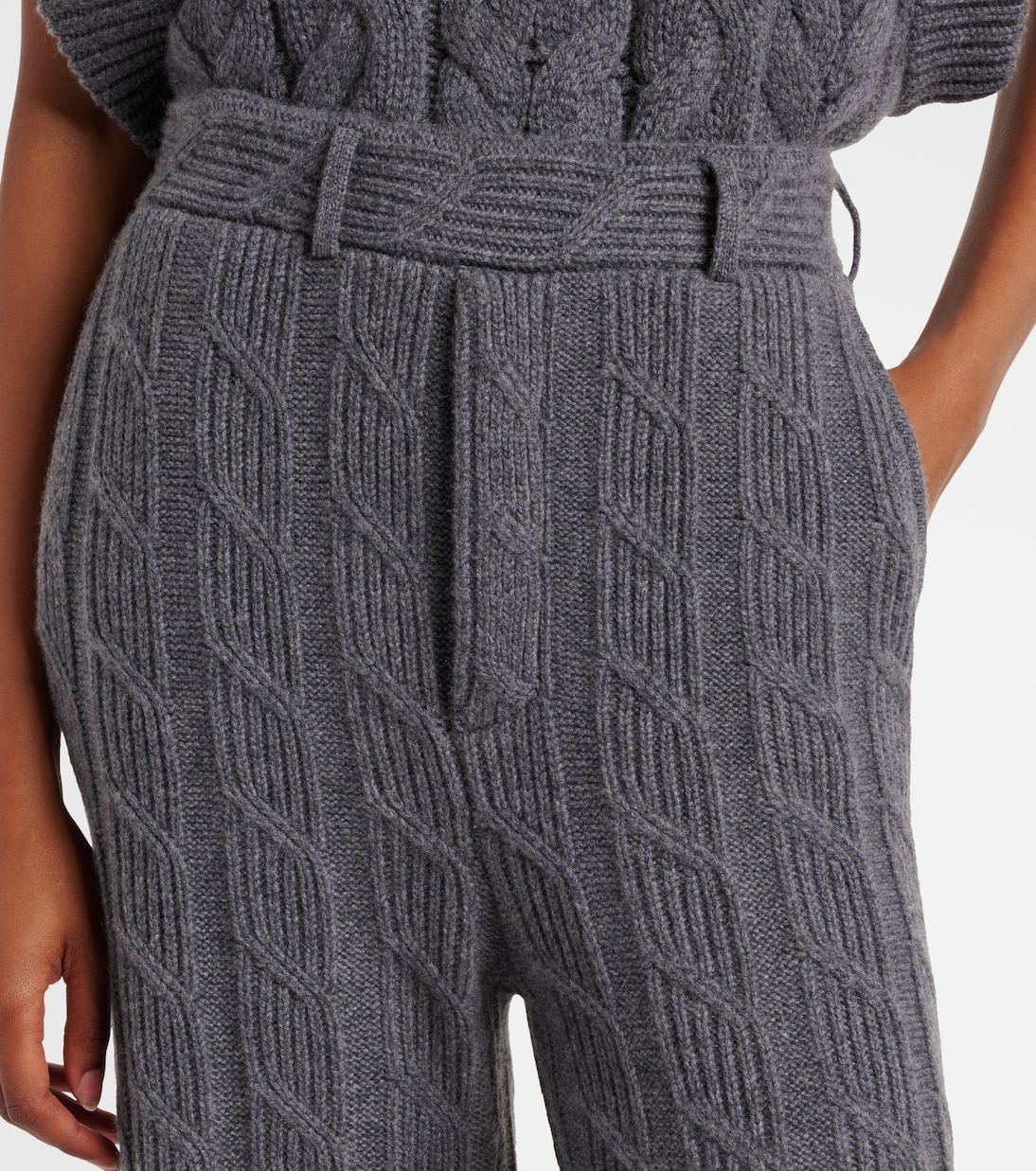Ebba low-rise cashmere wide-leg pants | Lisa Yang