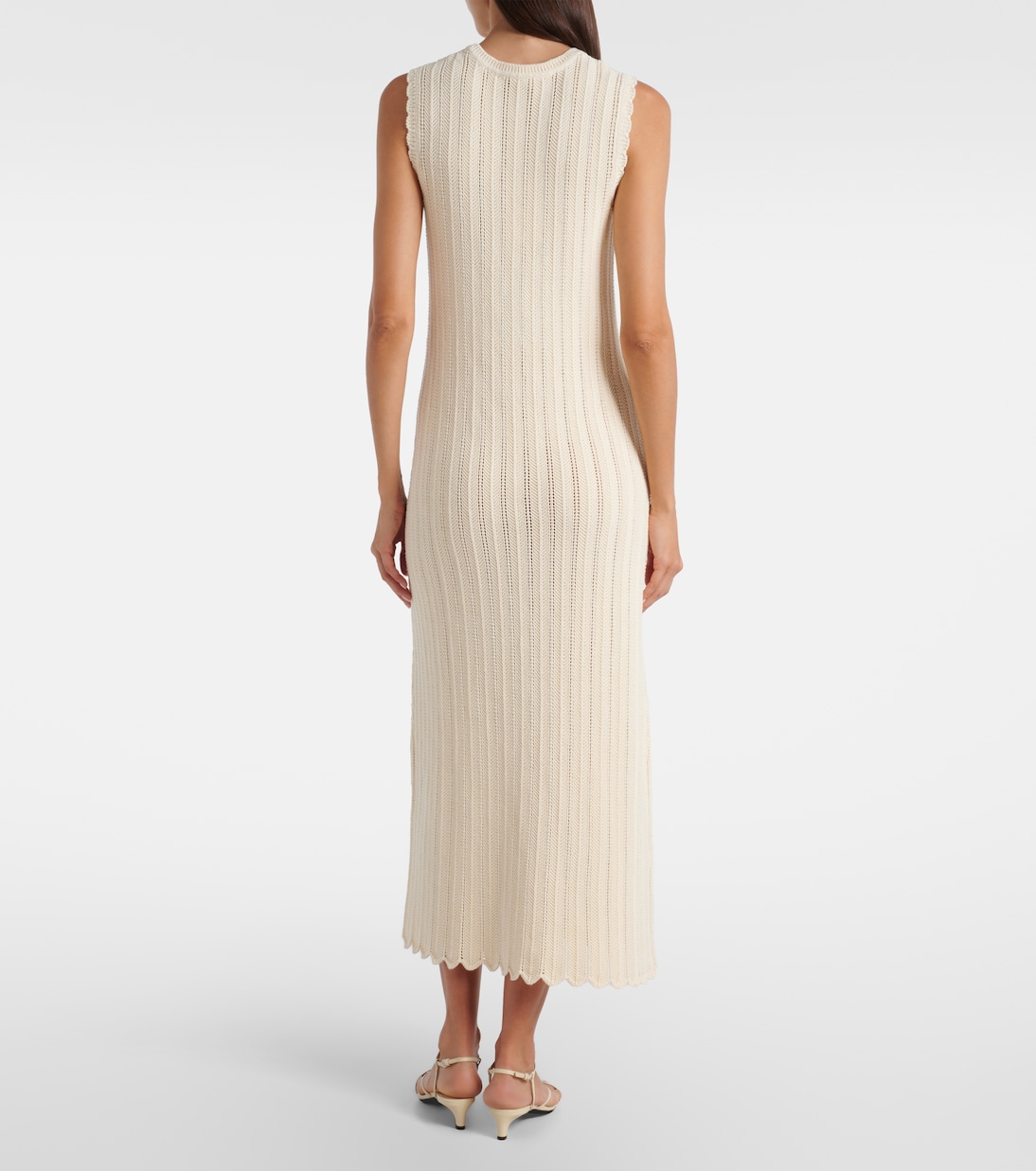 Vestido midi Sissi calado de algodón | Altuzarra