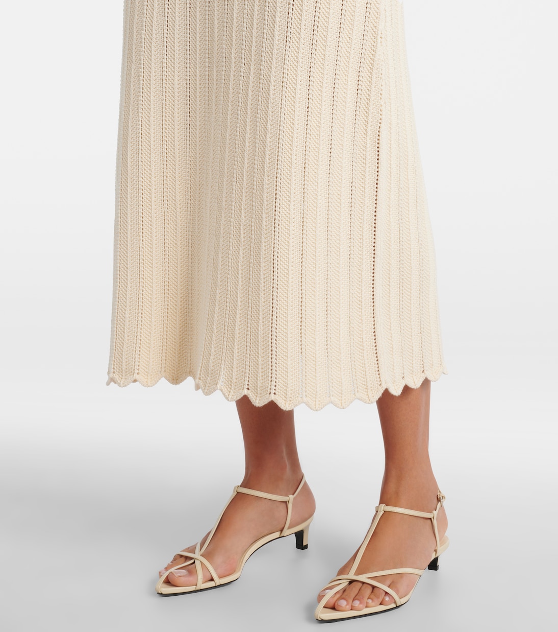 Vestido midi Sissi calado de algodón | Altuzarra