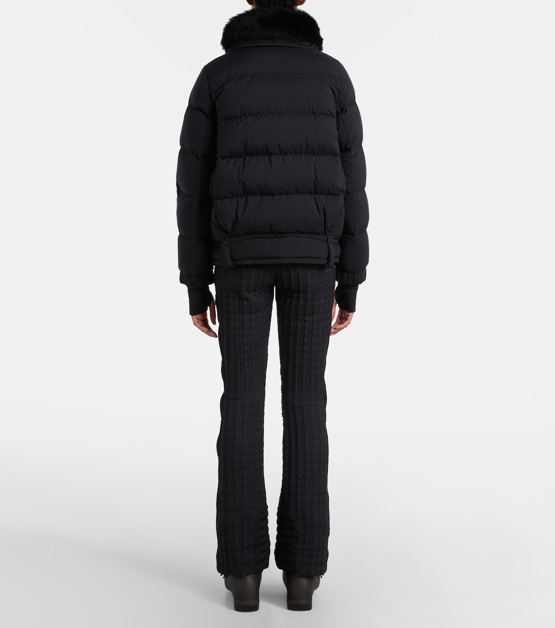 Arabbas shearling-trimmed hooded down ski jacket | Moncler Grenoble