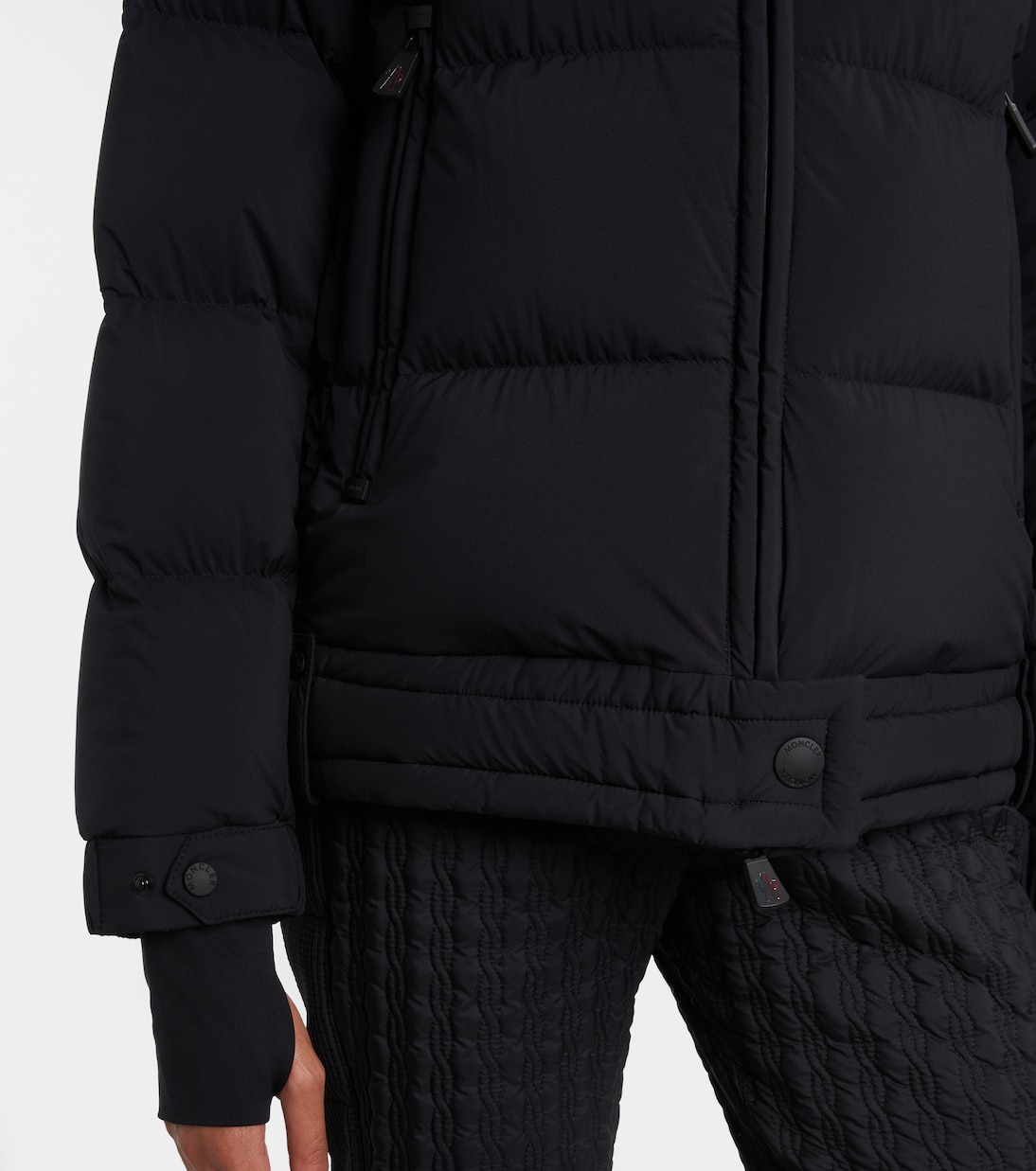 Arabbas shearling-trimmed hooded down ski jacket | Moncler Grenoble