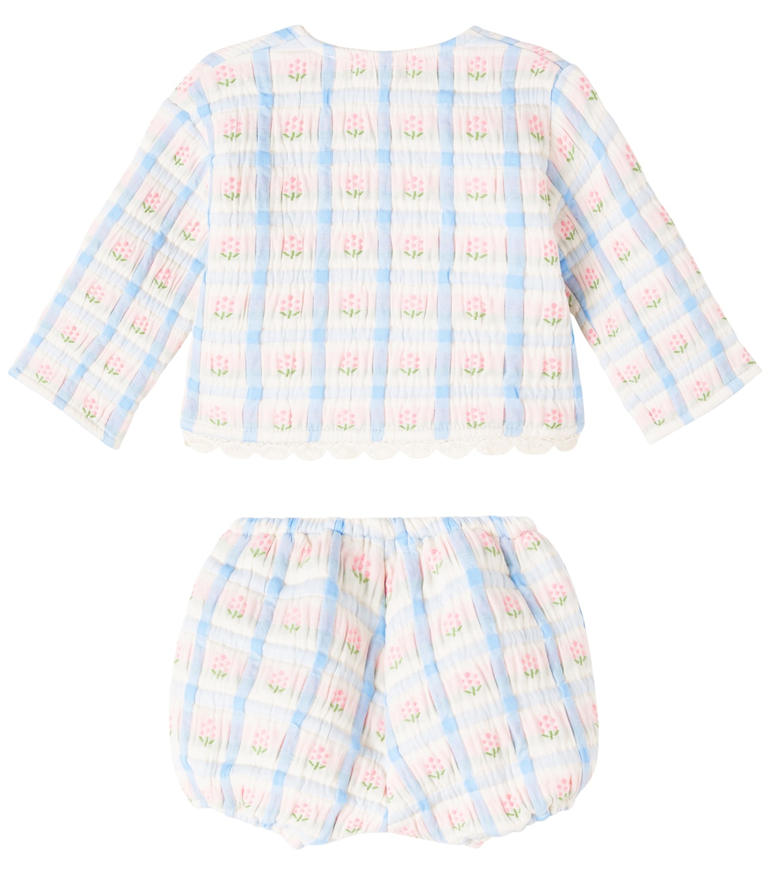 Baby Zora knitted cotton-blend top and bloomers set | Bebe Organic