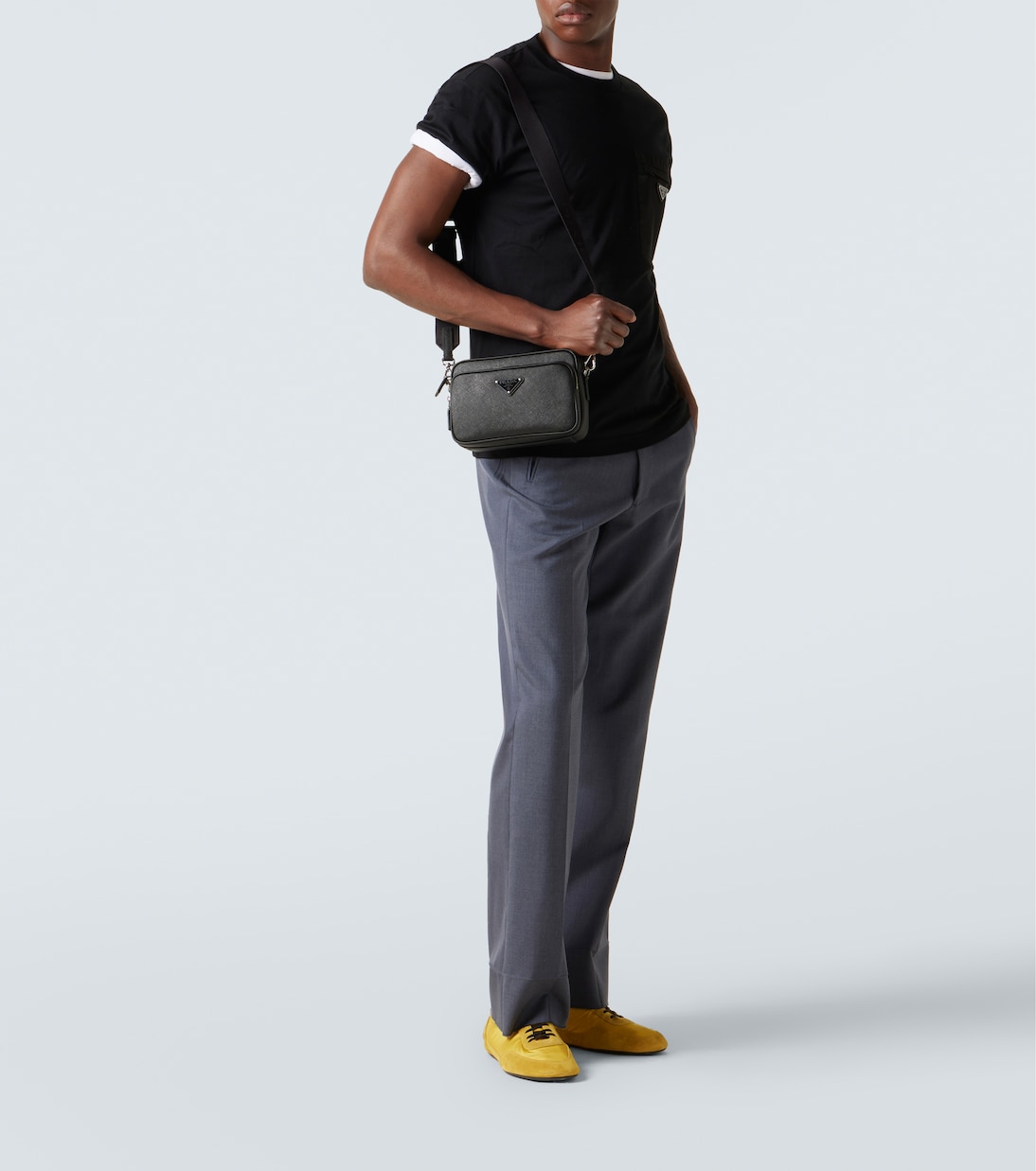 Borsa a spalla in pelle Saffiano | Prada
