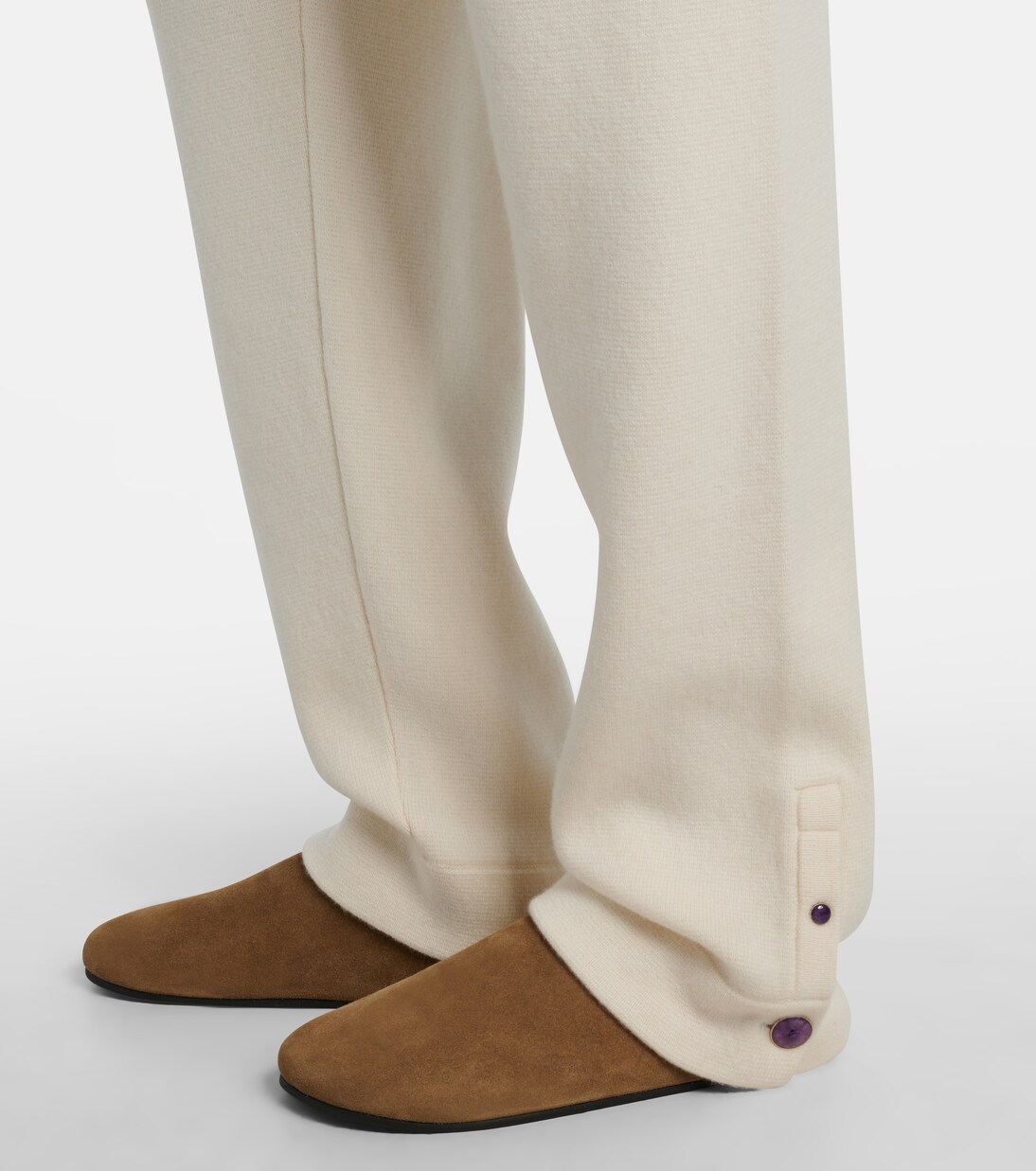 Embellished cashmere wide-leg pants | God's True Cashmere
