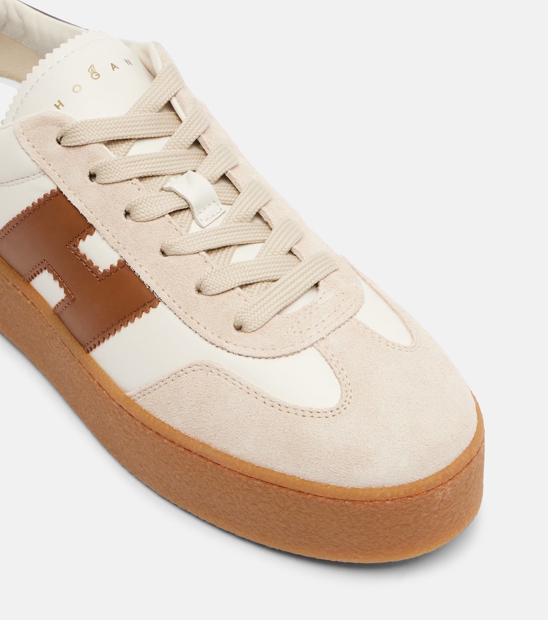 Zapatillas H681 de piel y ante con plataforma | Hogan